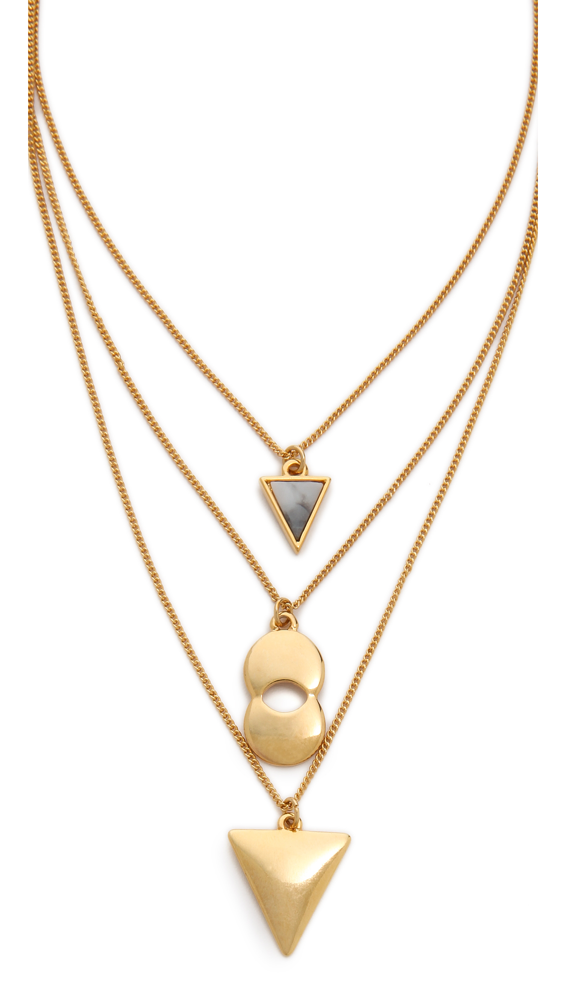 Jules smith Triple Charm Short Necklace in Gold (Gold Multi) | Lyst