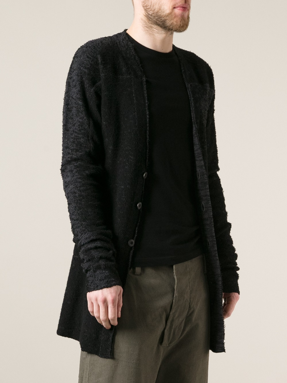 men's floor length cardigan
