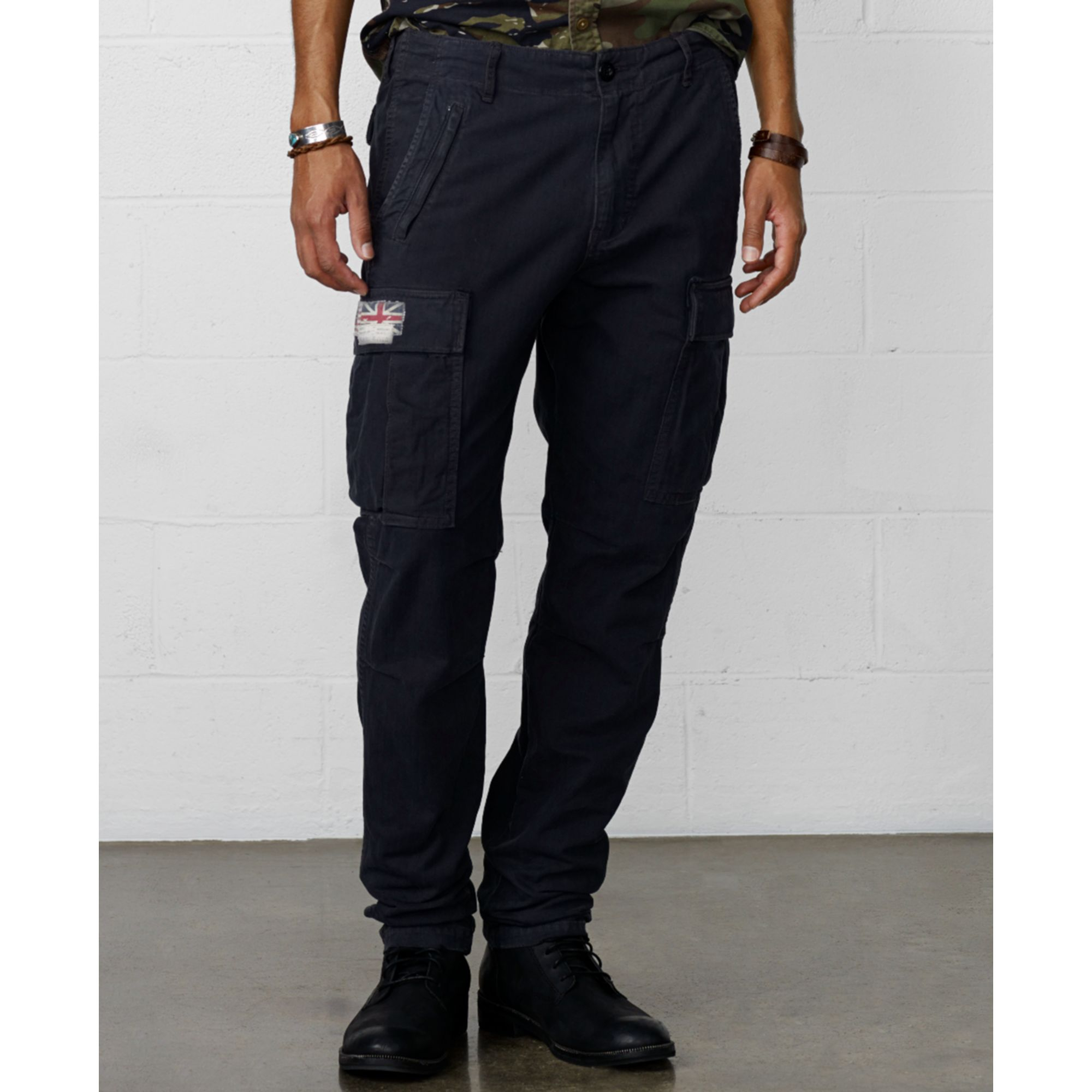 Denim & Supply Ralph Lauren Zip-pocket Cargo Pants in Army Black (Black) for  Men - Lyst