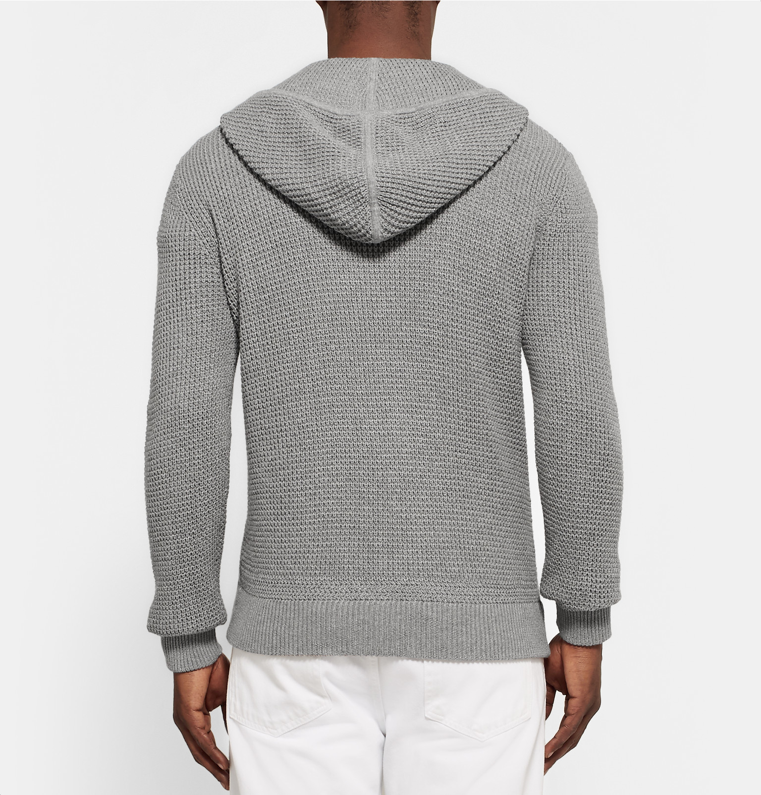 Polo Ralph Lauren Waffle-knit Cotton And Cashmere-blend Zip-up Hoodie ...