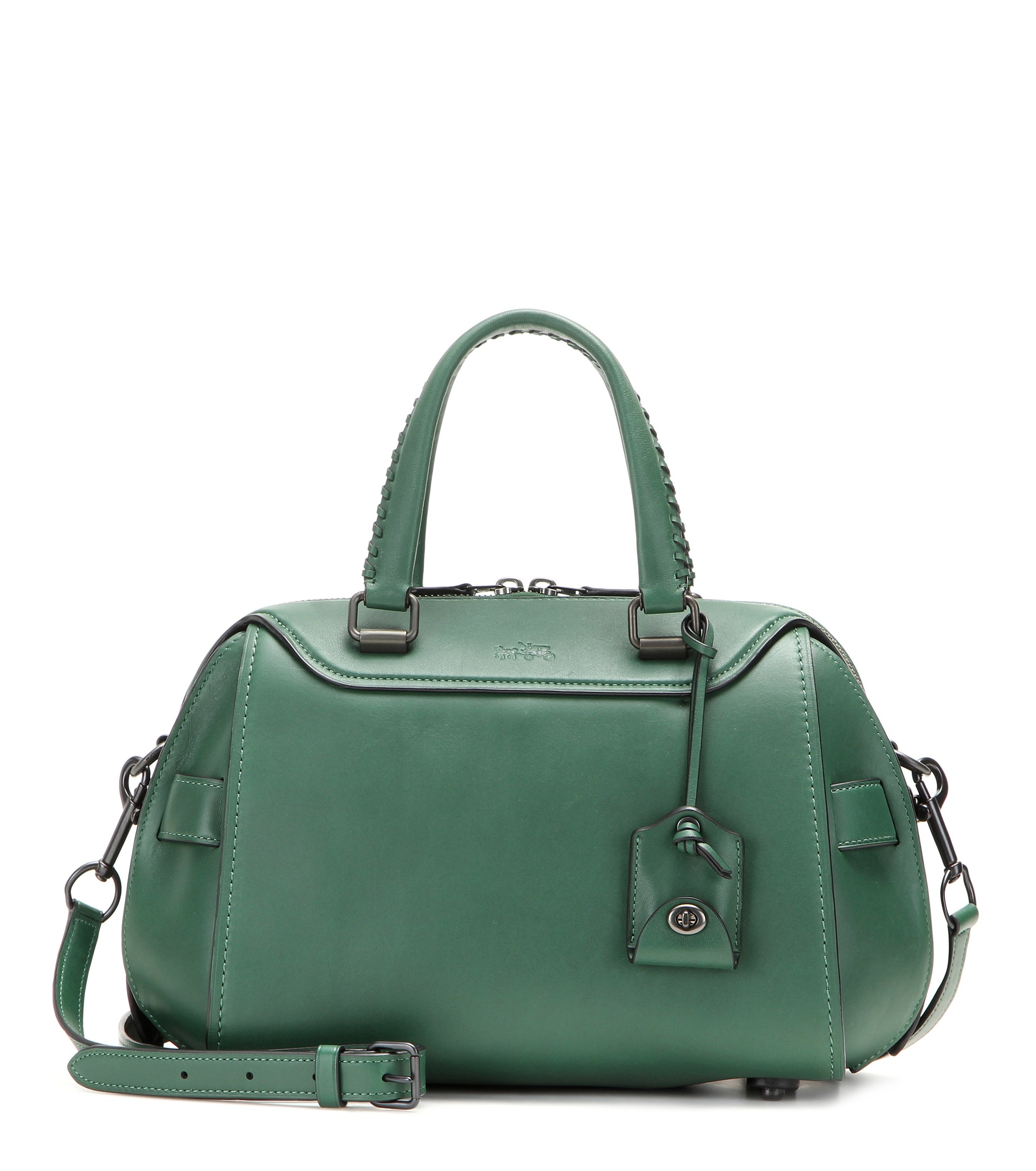 coach green shoulder bolsa