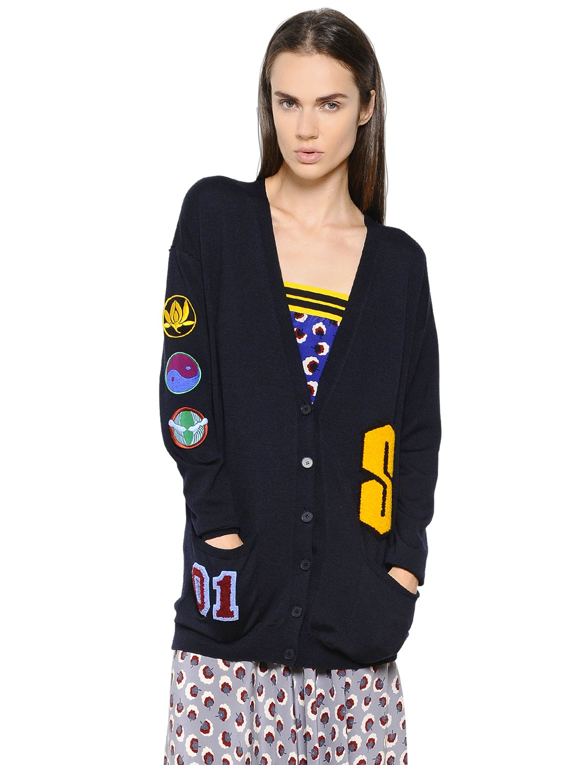 cardigan with patches