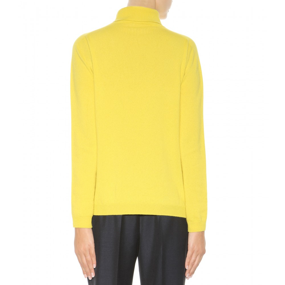 Jil sander Cashmere Turtleneck Sweater in Yellow | Lyst