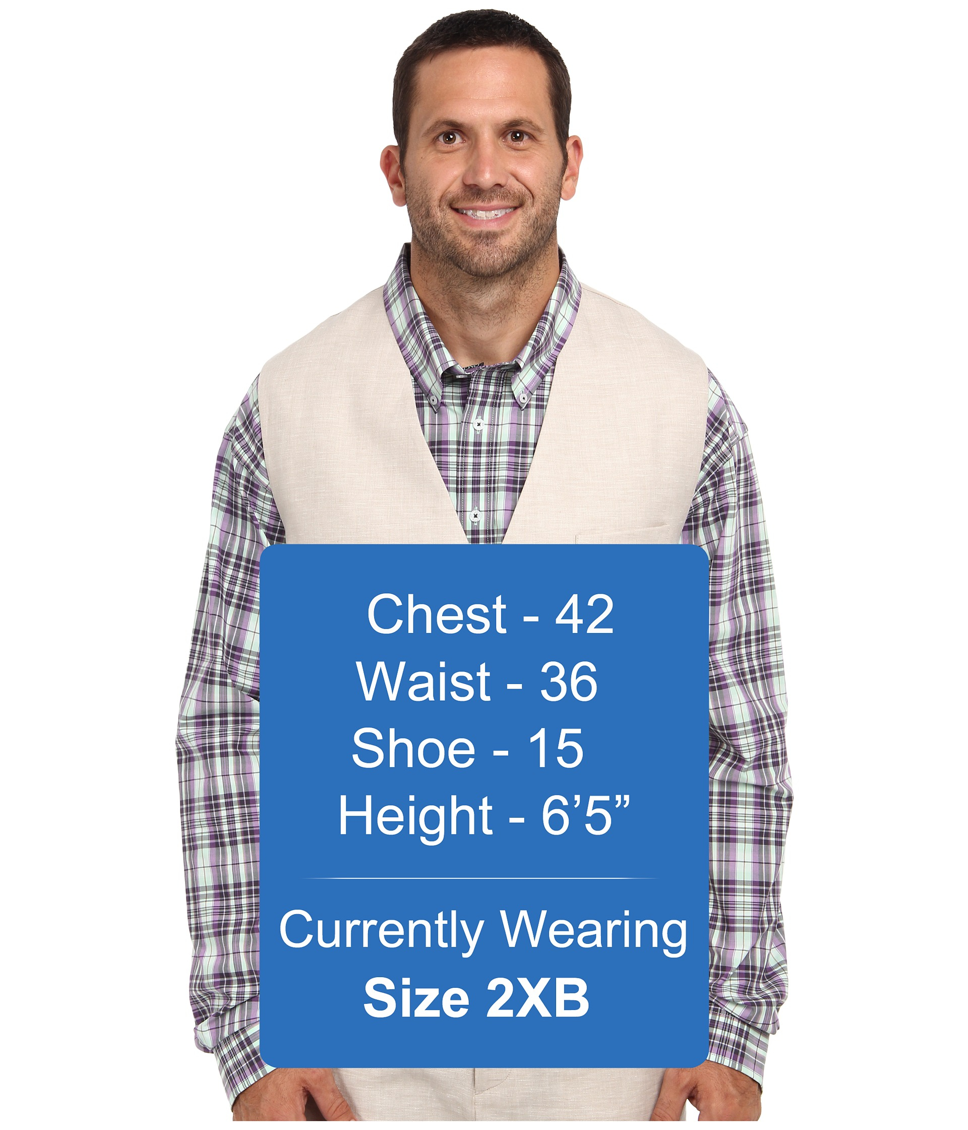 Perry Ellis Big and Tall Linen Suit Vest in Metallic for Men Lyst