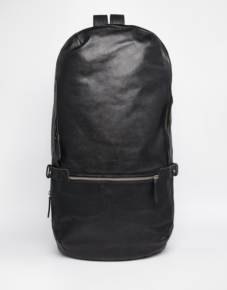 Royal Republiq Original Sack Leather Backpack in Black for Men | Lyst