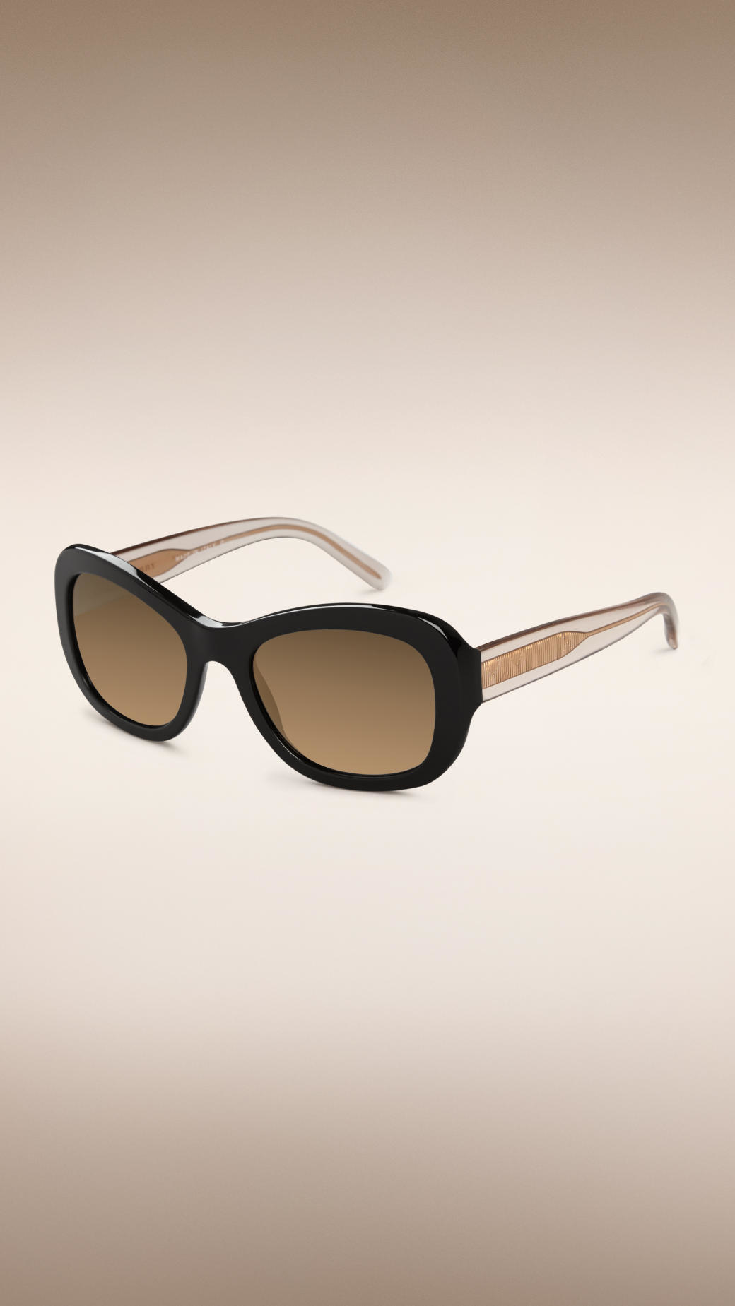 burberry trench collection round frame sunglasses