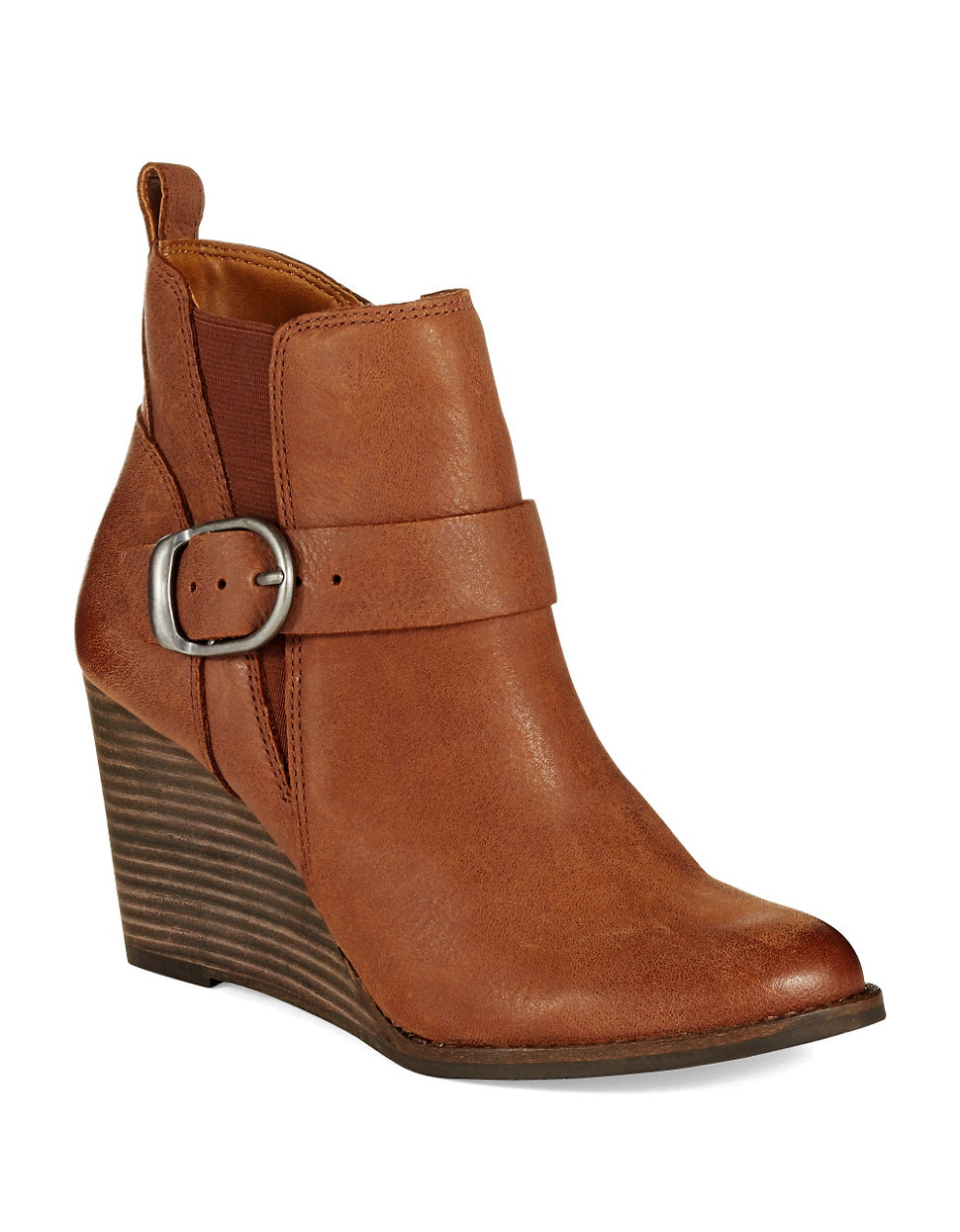 brown leather wedge booties brown leather wedge booties