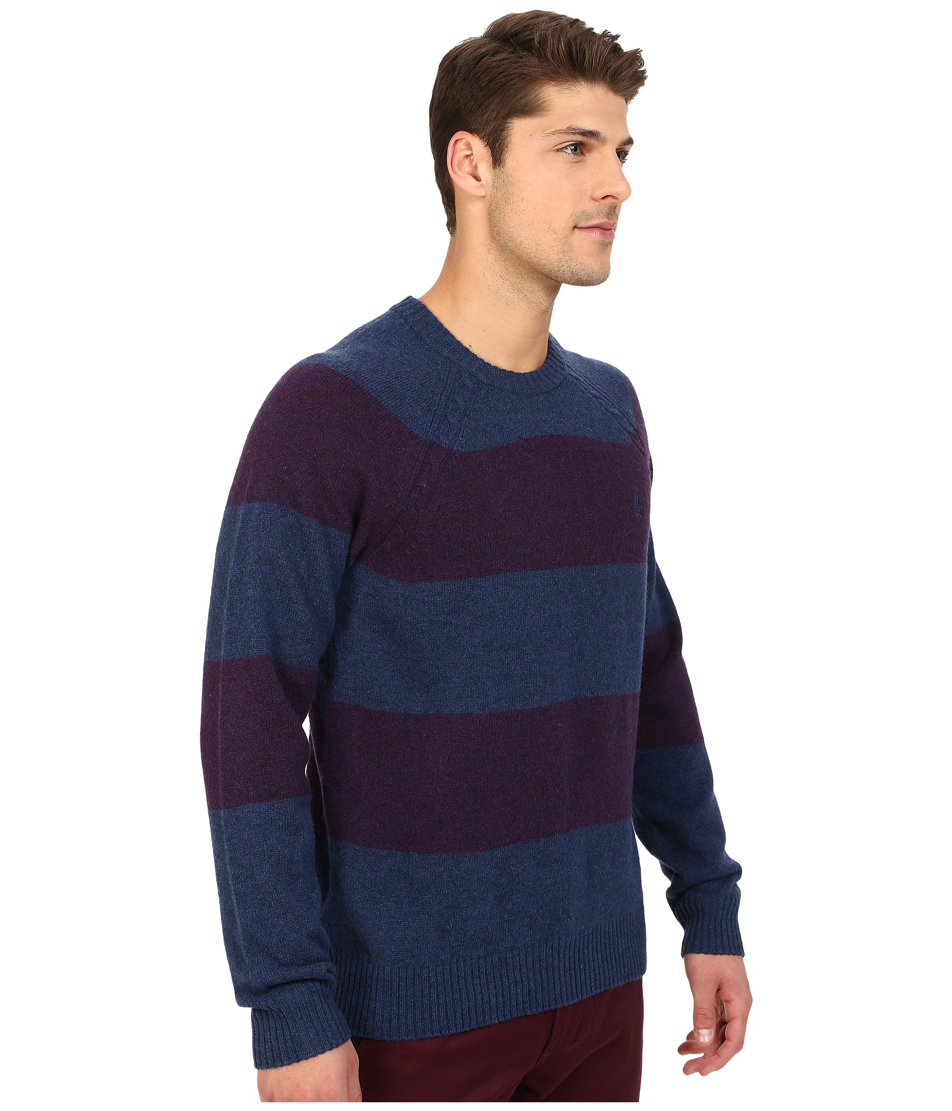 Download Original Penguin Long Sleeve Jersey Wide Striped Crew W ...