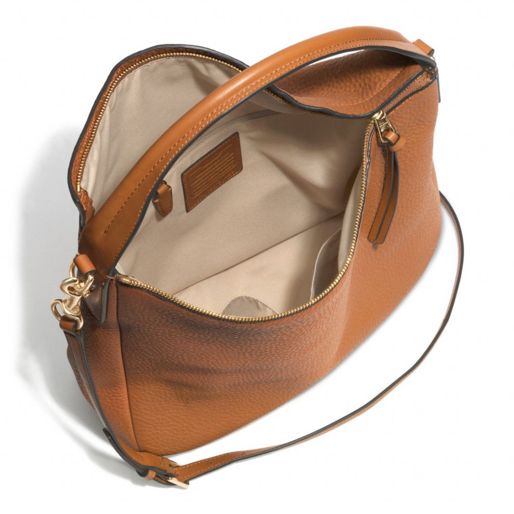 brown leather coach hobo bag