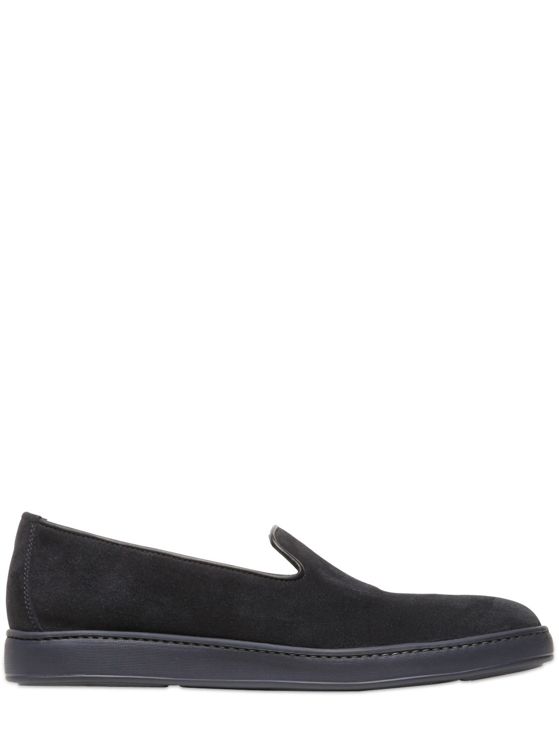 santoni slip on sneakers