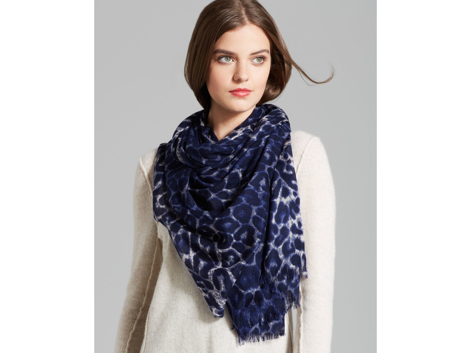 Blue animal print scarf Clearance