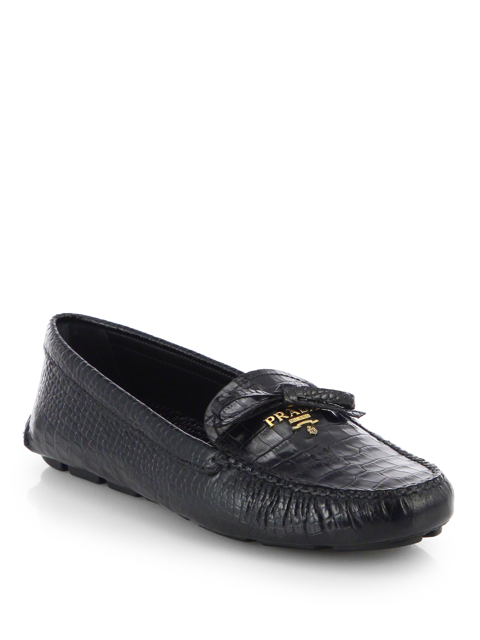 prada pointed toe loafers