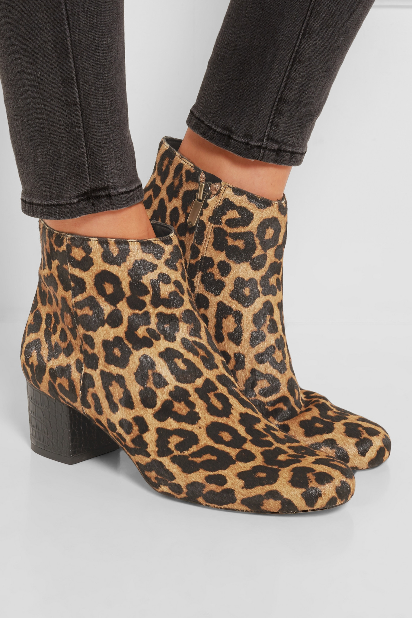 sam edelman leopard ankle boots
