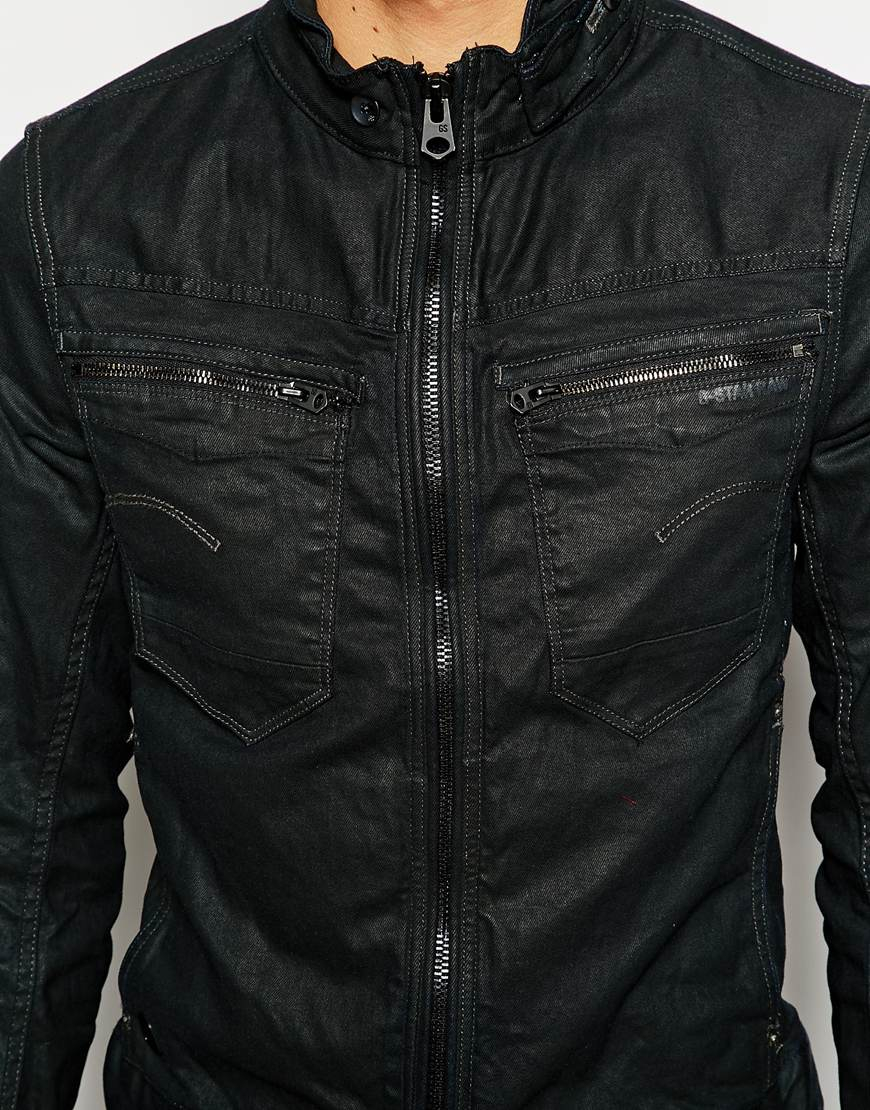 G-Star RAW G Star Denim Jacket New Riley Slim 3d Dark Aged Zip Front in  Black for Men | Lyst