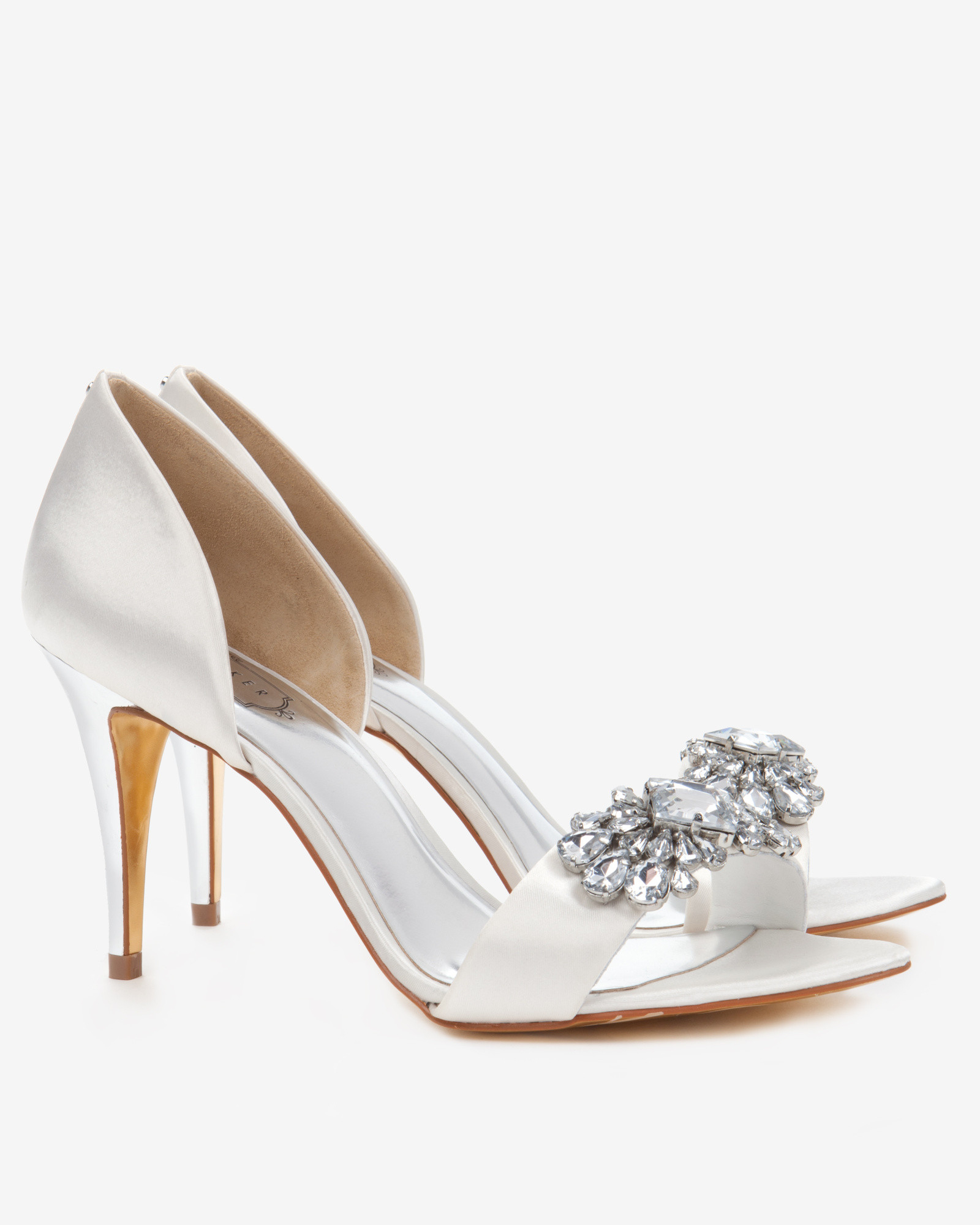 embellished ivory heels