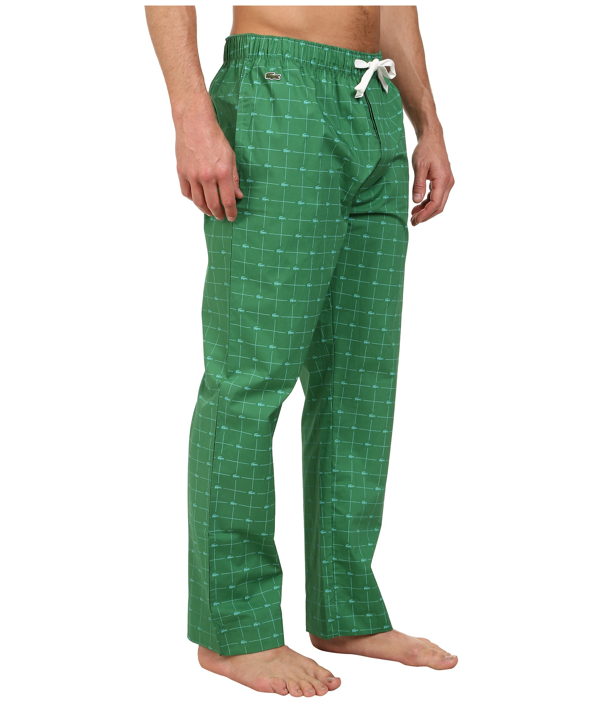 Lacoste Baseline Croc Pants in Green for Men - Lyst