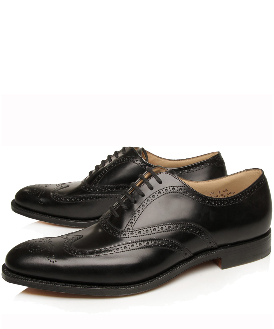 Church's Black New York Punched Wing Oxford Shoes for Men - Lyst
