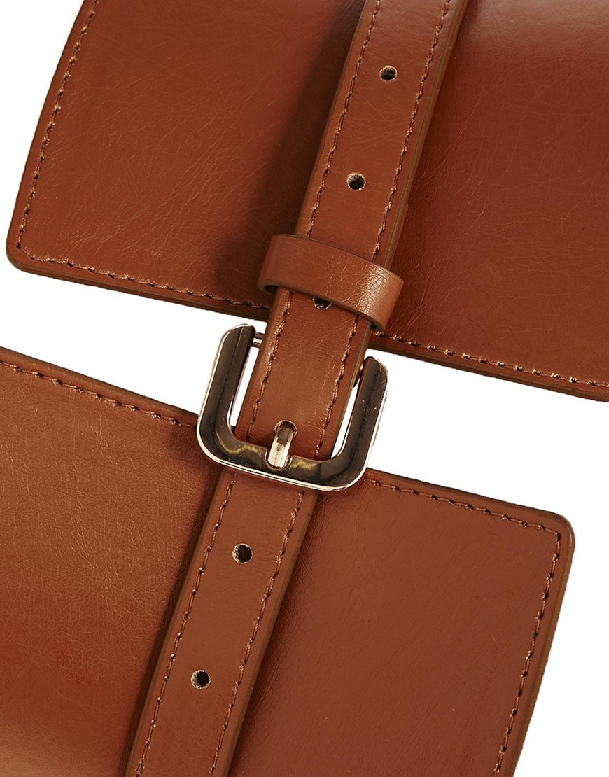 ASOS Wide Waist Cincher Buckle Belt in Tan (Brown) Lyst