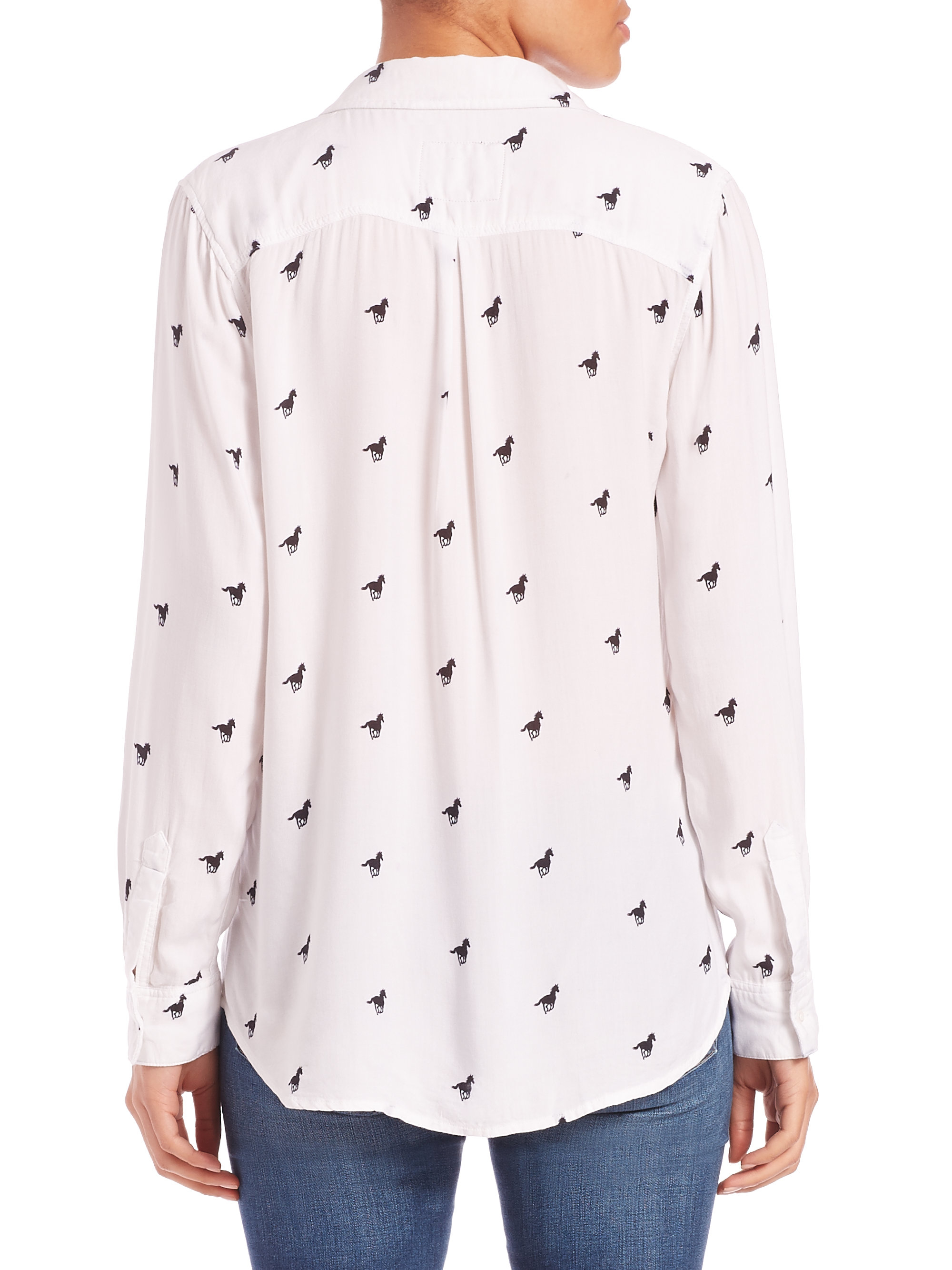 horse button down shirt