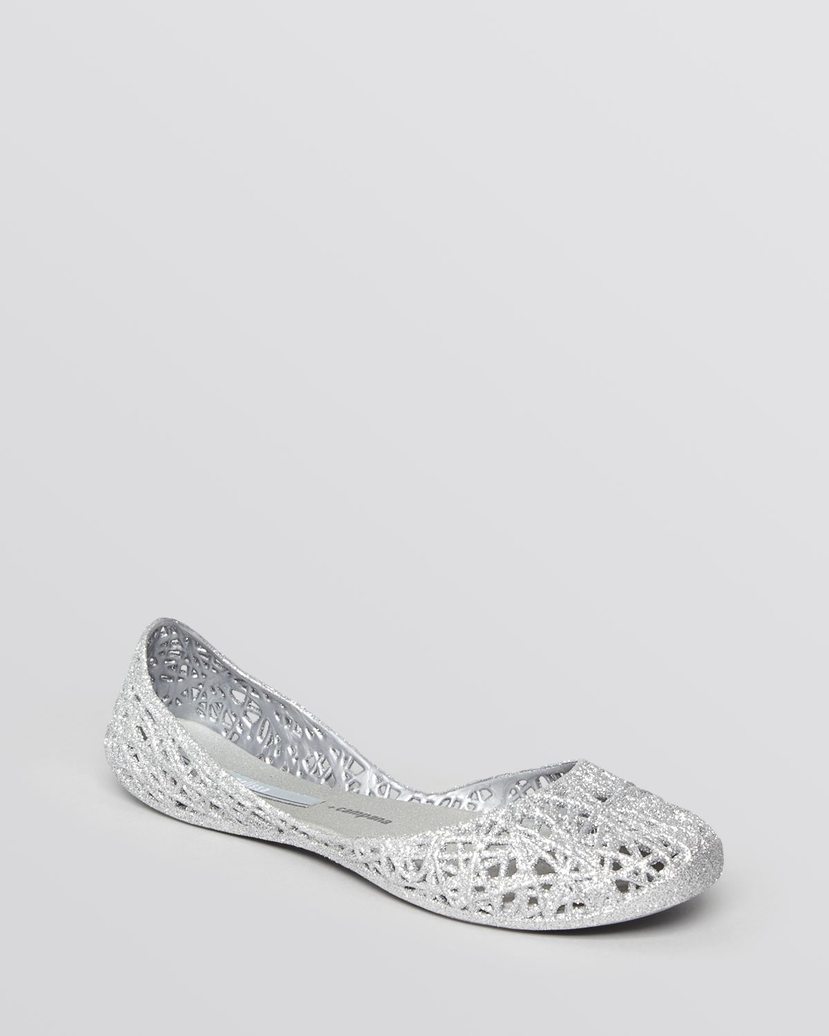 sparkly jelly flats