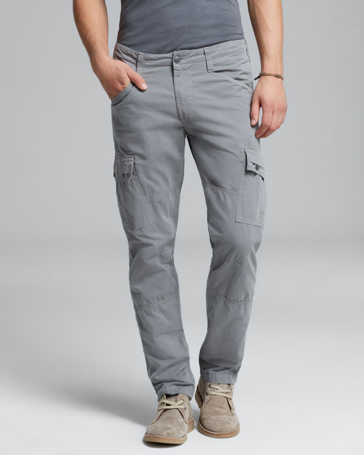 J Brand Trooper Slim Cargo Pants in Gray for Men | Lyst