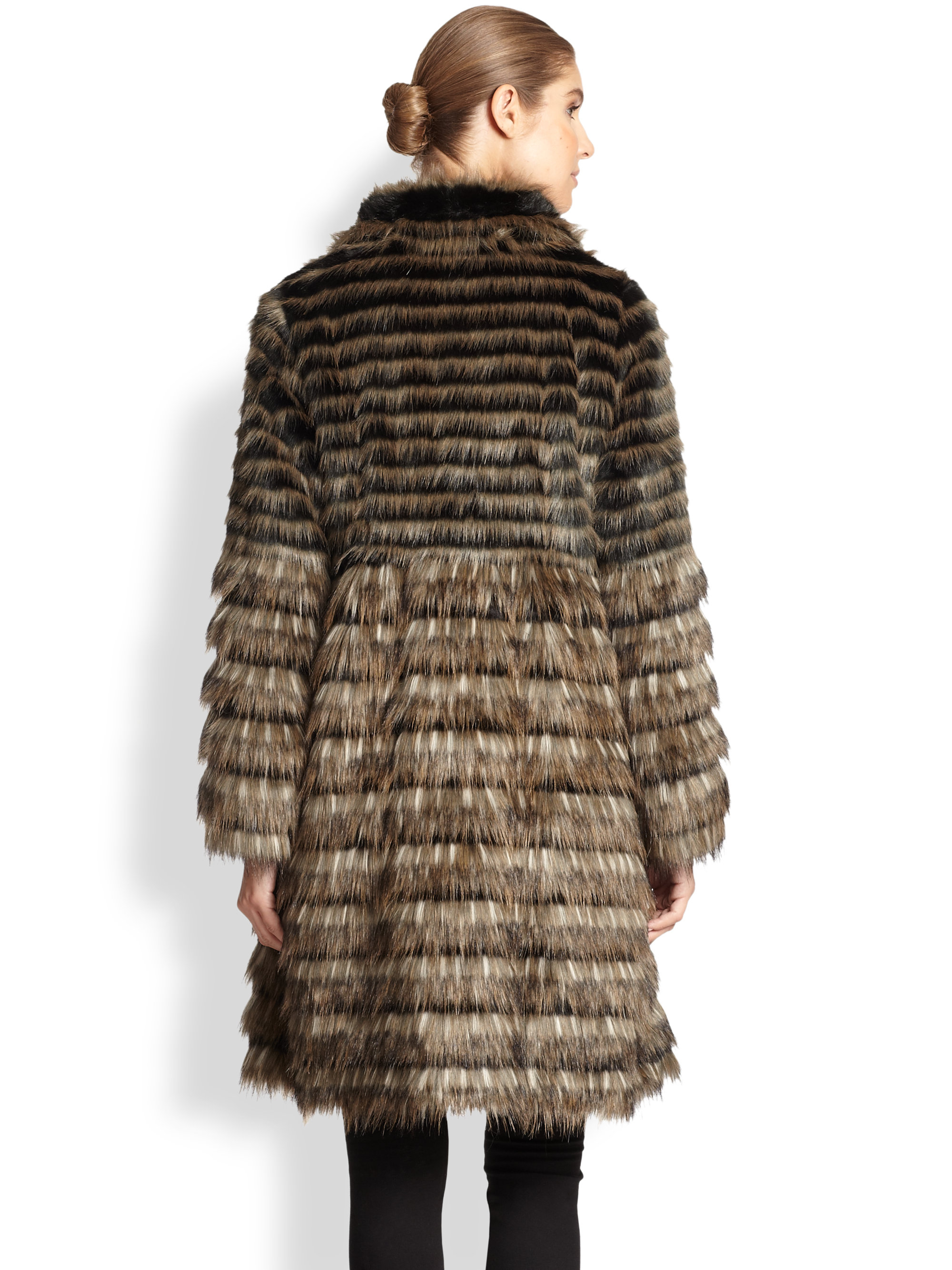saks faux fur jacket