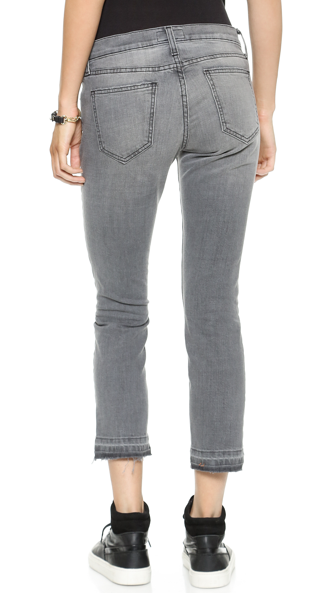 Cropped Straight Leg Jeans - Gutter 