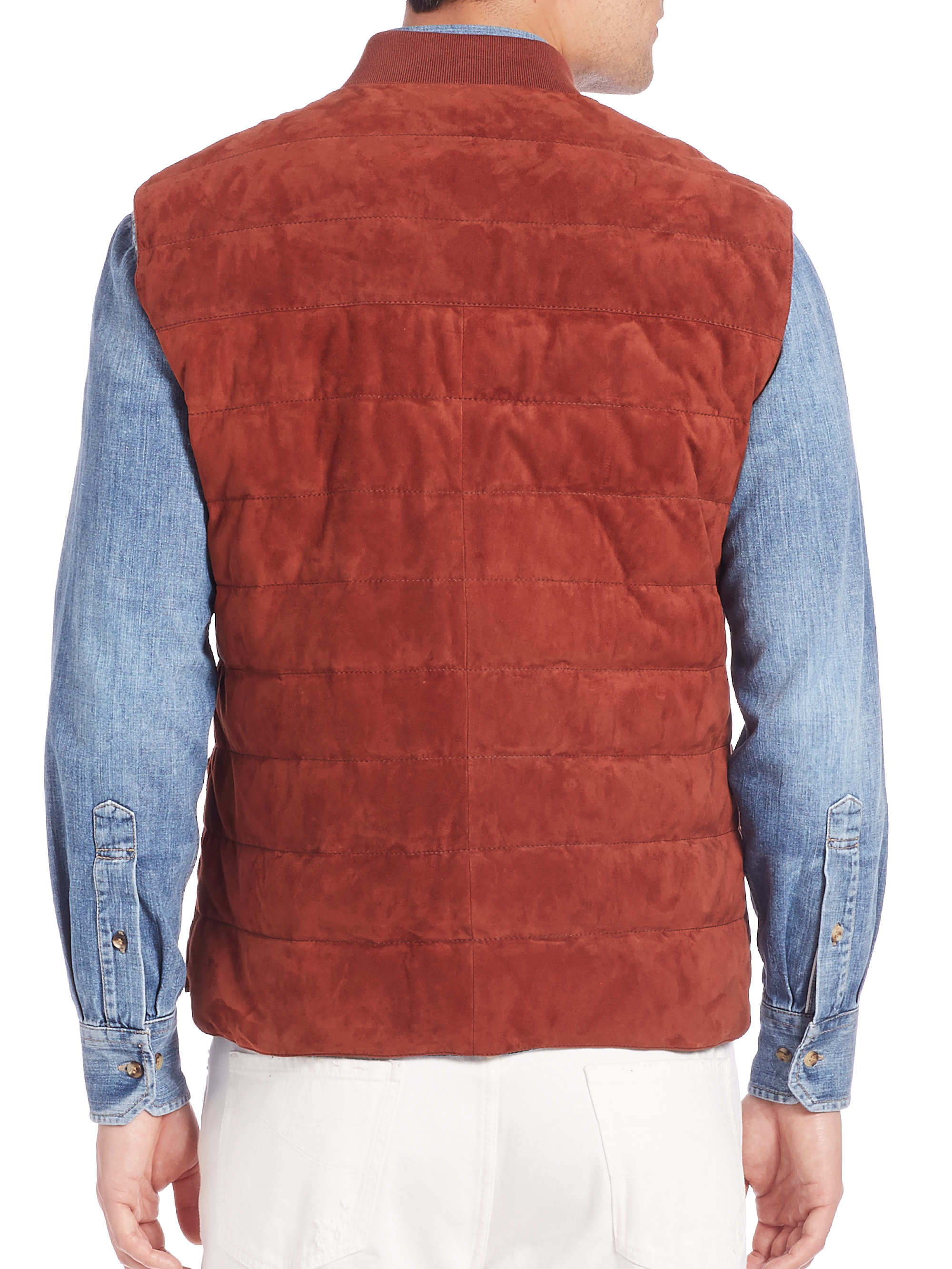 red suede vest