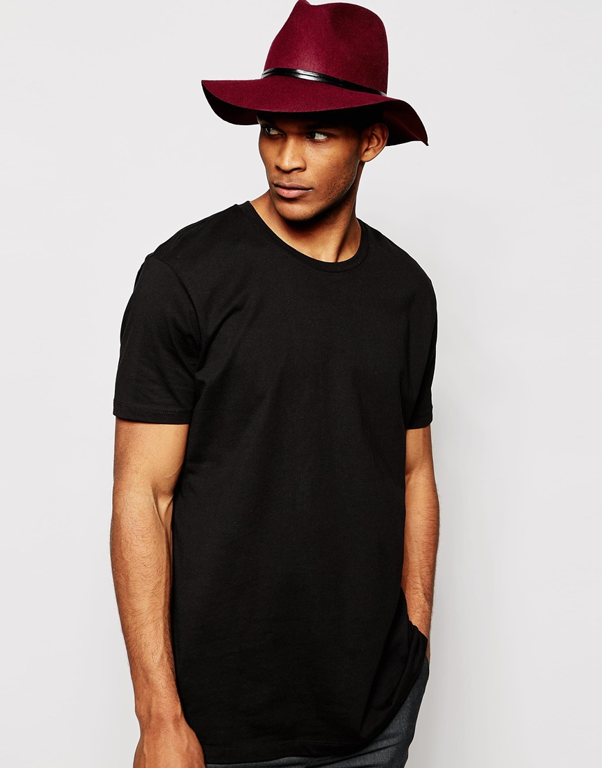 red wide brim hat men