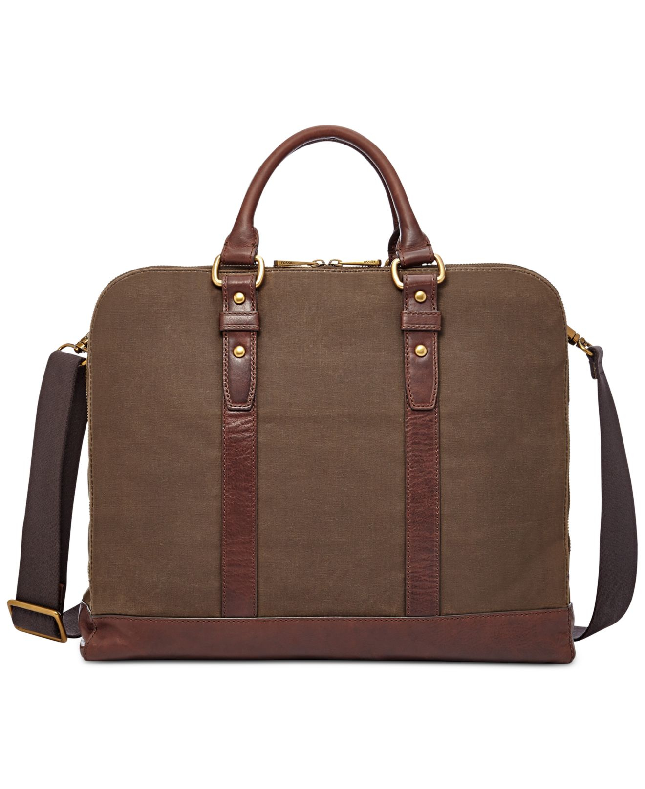 Fossil Dillon Canvas Work Bag in Brown for Men - Save 30% | Lyst