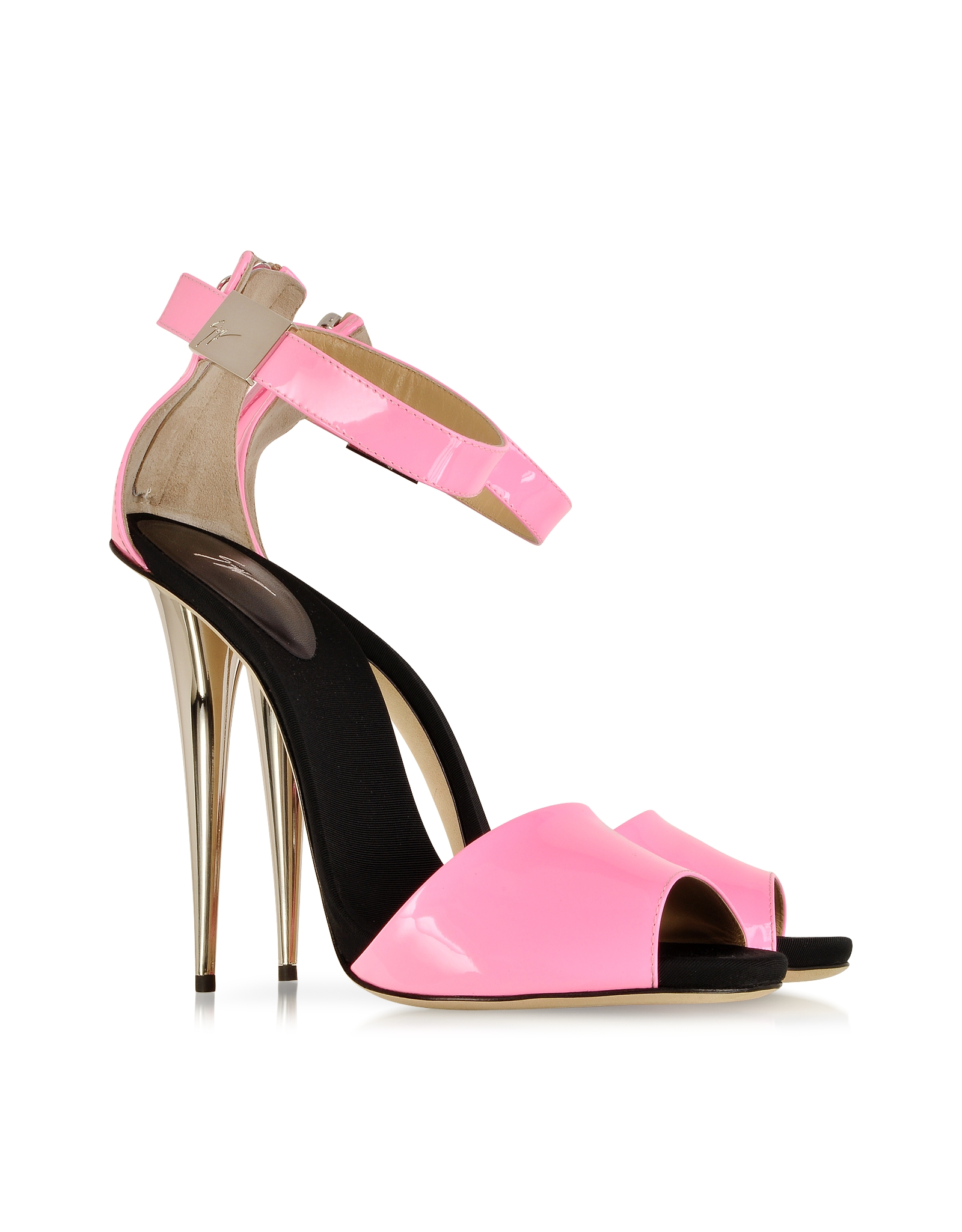 Lyst - Giuseppe Zanotti Neon Pink Patent Leather Sandal in Pink