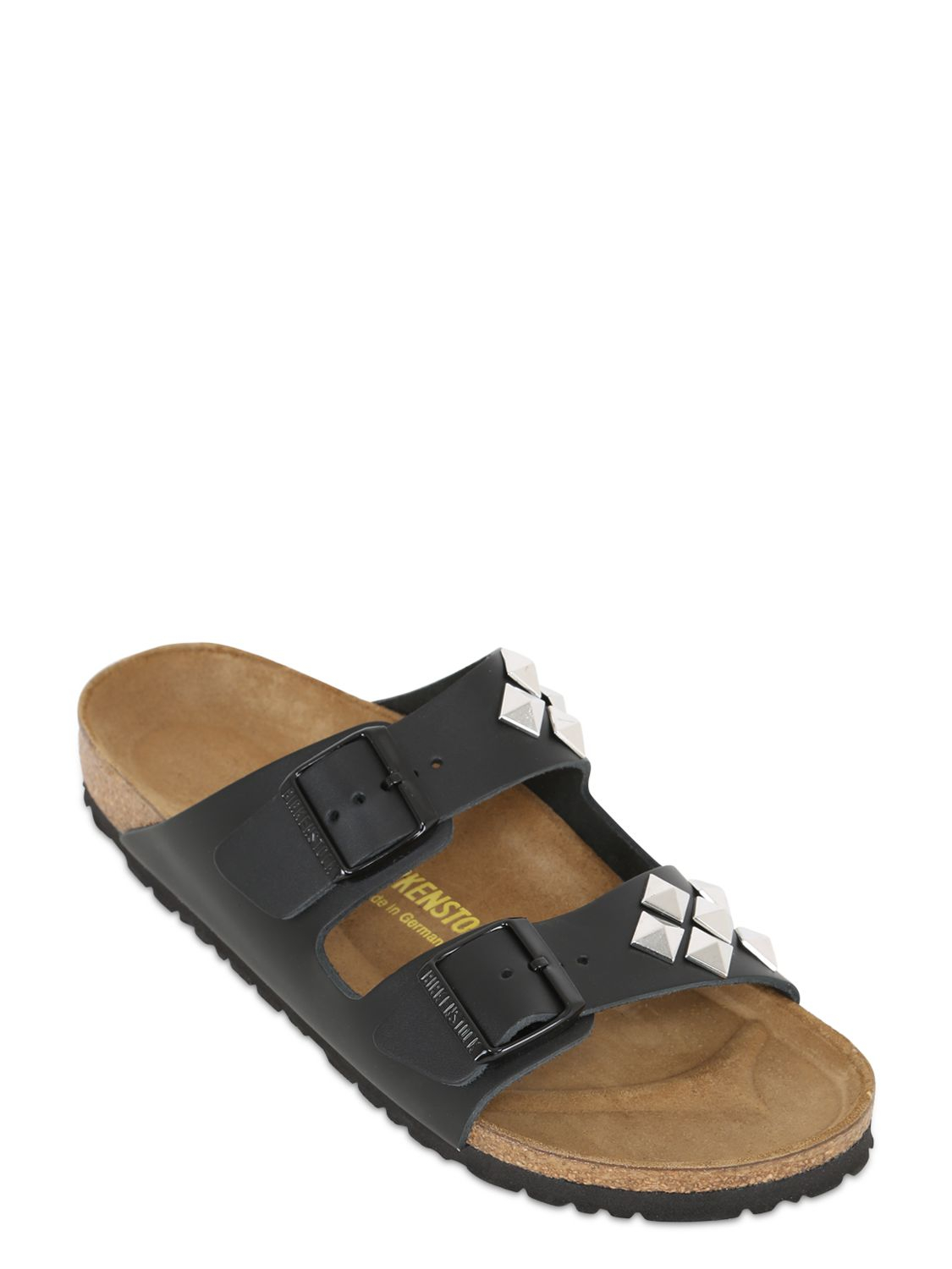 Birkenstock Arizona Studded Leather Sandals in Black Birkenstock Arizona Studded Leather Sandals in Black