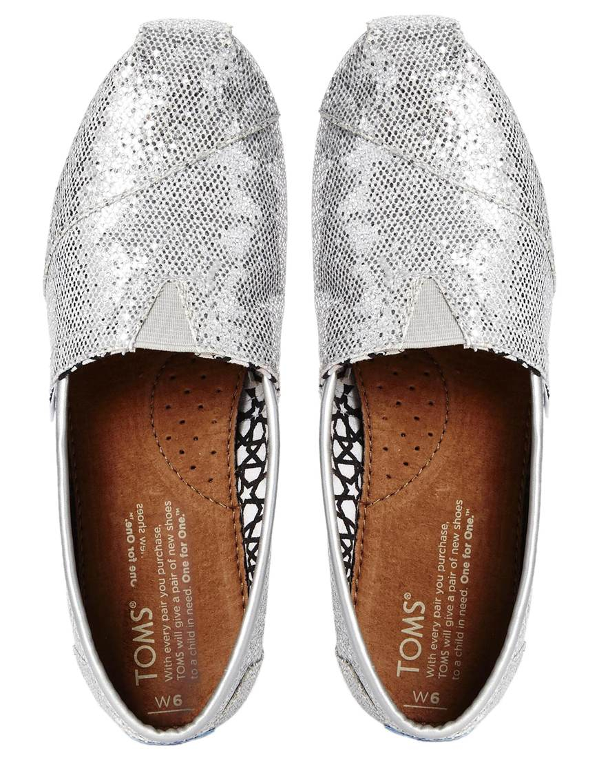 silver sparkly toms