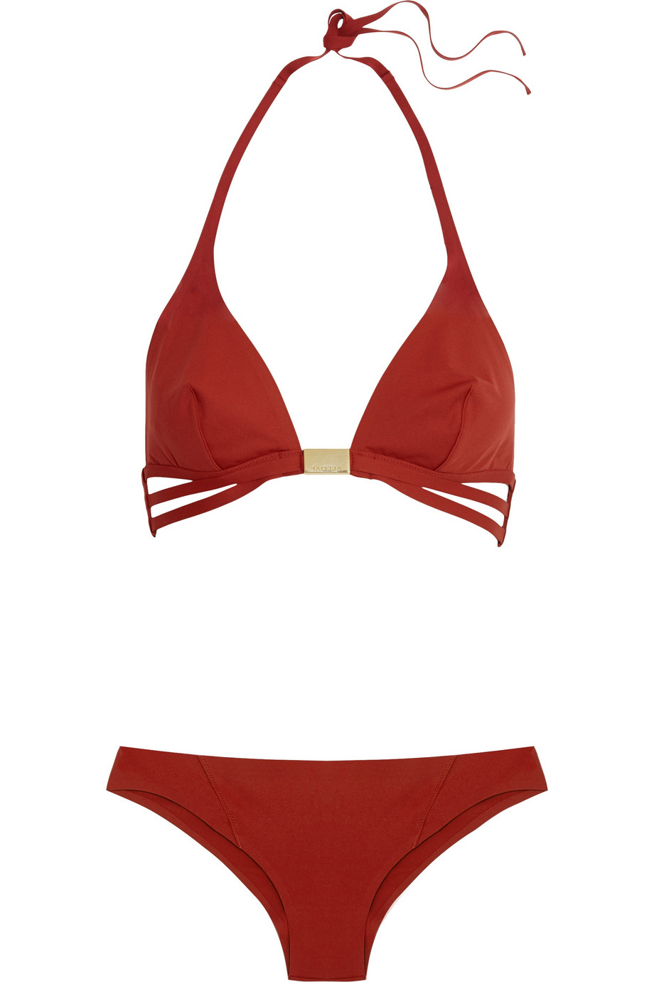 La Perla Eclipse Triangle Bikini in Burgundy (Red) - Lyst