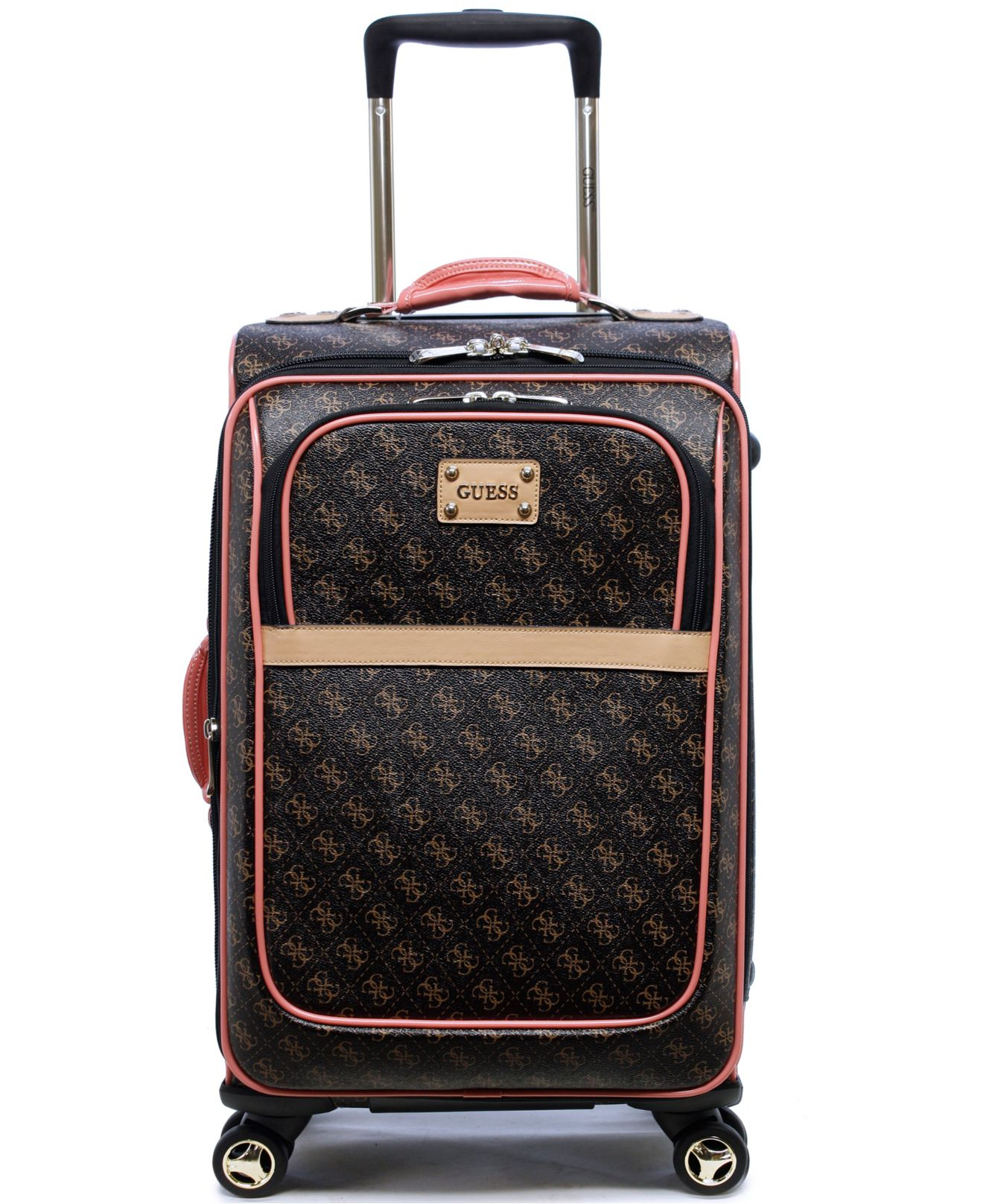 Guess Closeout! Logo Affair 21" Carry On Spinner Suitcase in Brown - Lyst