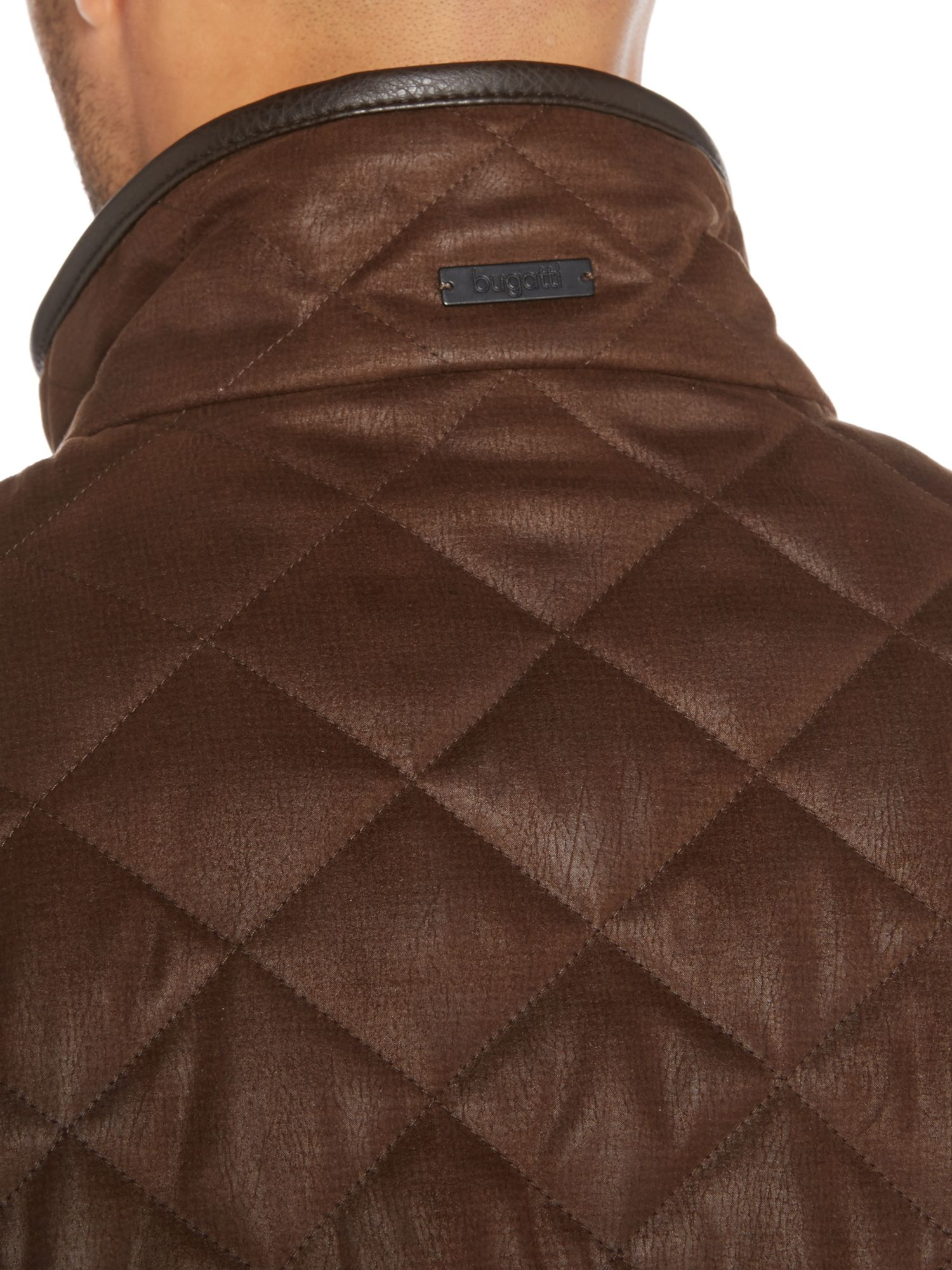 Bugatti Microma Plus Quilted Coat in Brown for Men Lyst