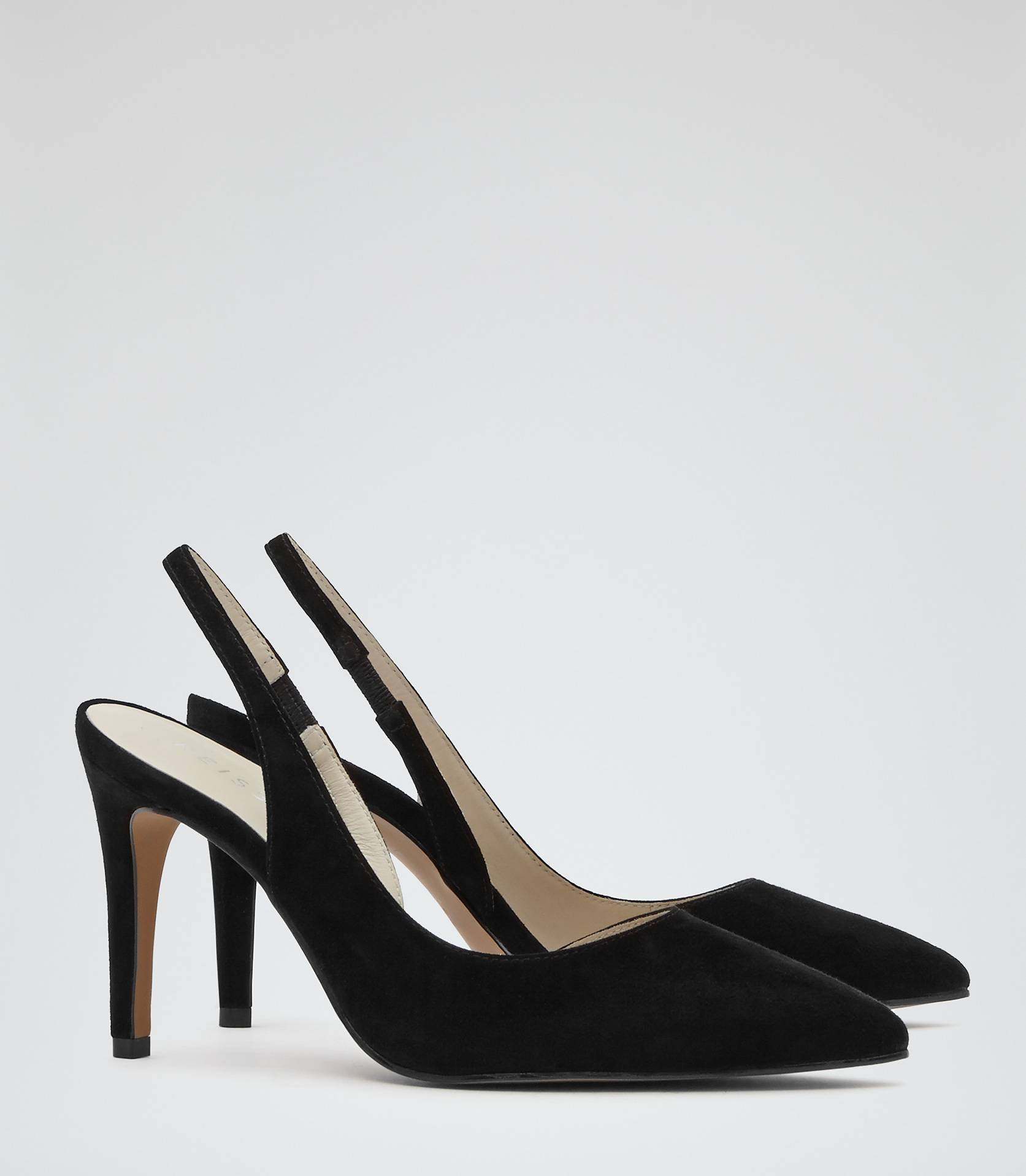 black slingback court shoes
