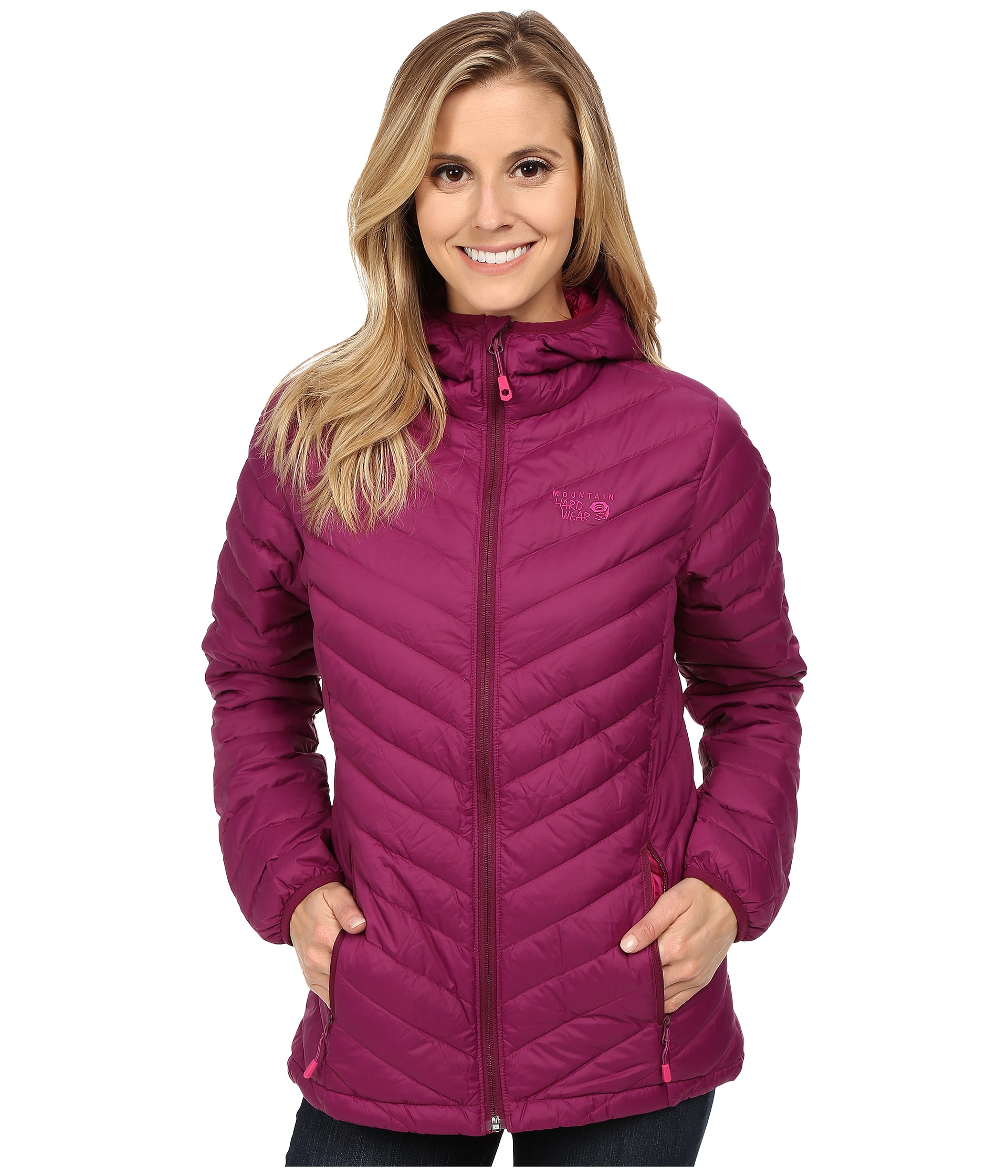 mountain hardwear women's micro ratio hooded down jacket