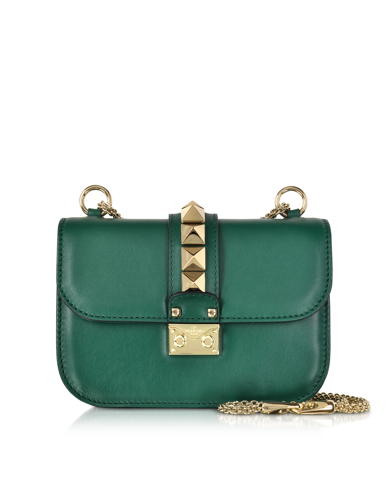 Lyst - Valentino Smeraldo Green Leather Shoulder Bag in Green