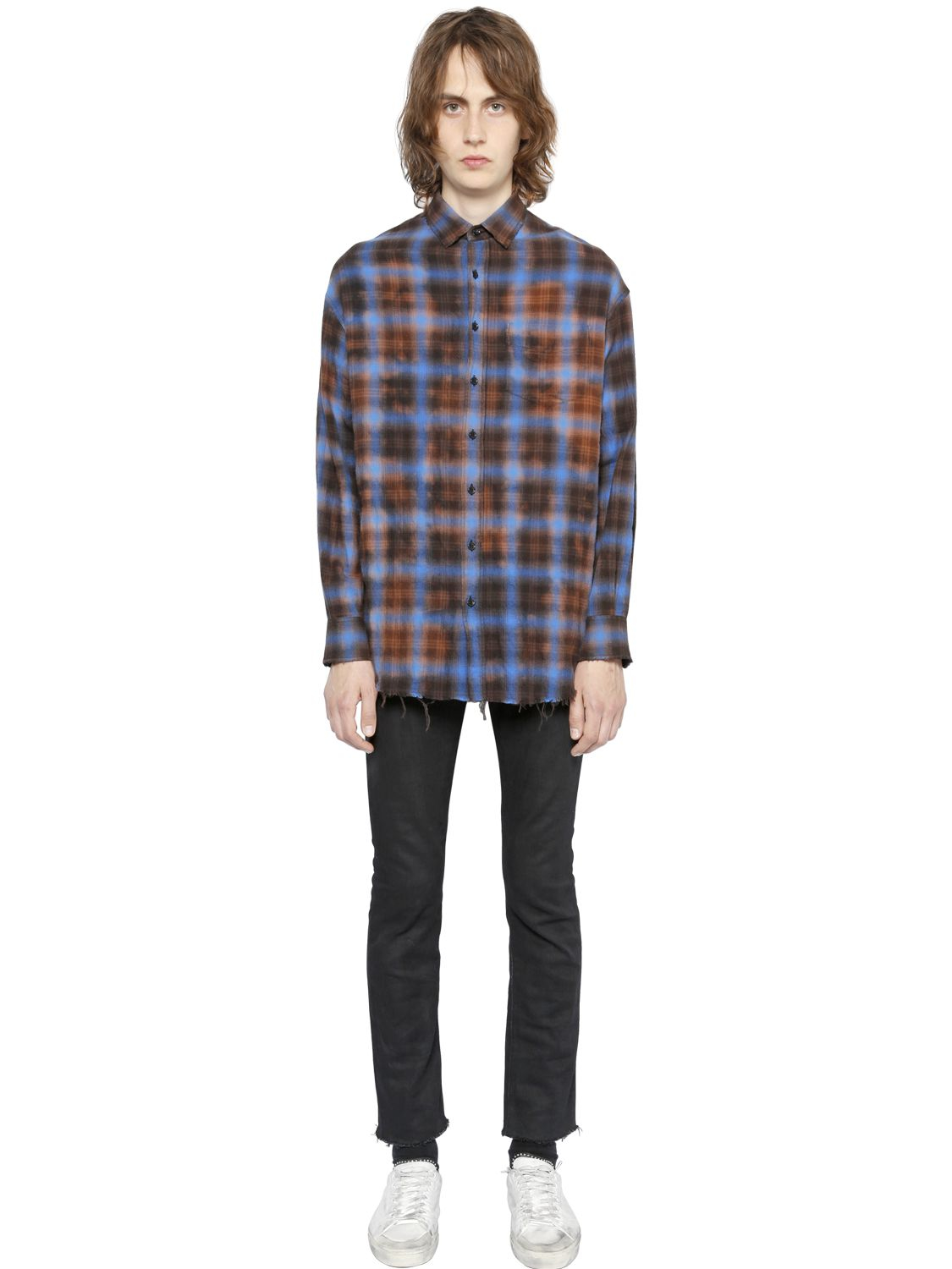 saint laurent bleached flannel
