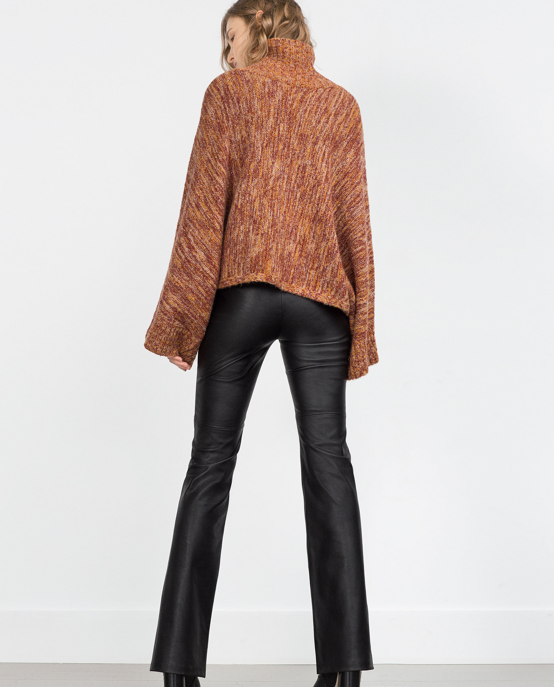 Zara Faux Leather Trousers in Black Lyst