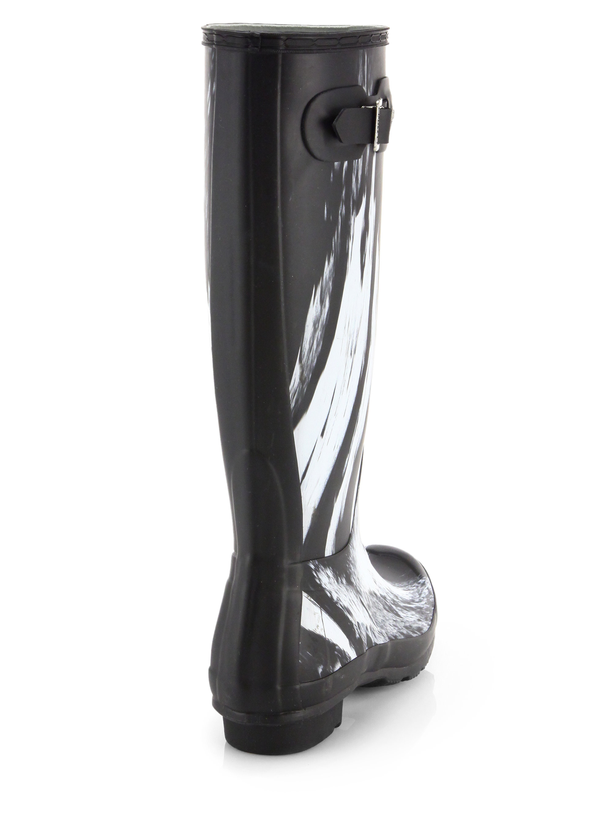 Hunter Original Paint SplashPrint Wellington Boots in Black Lyst