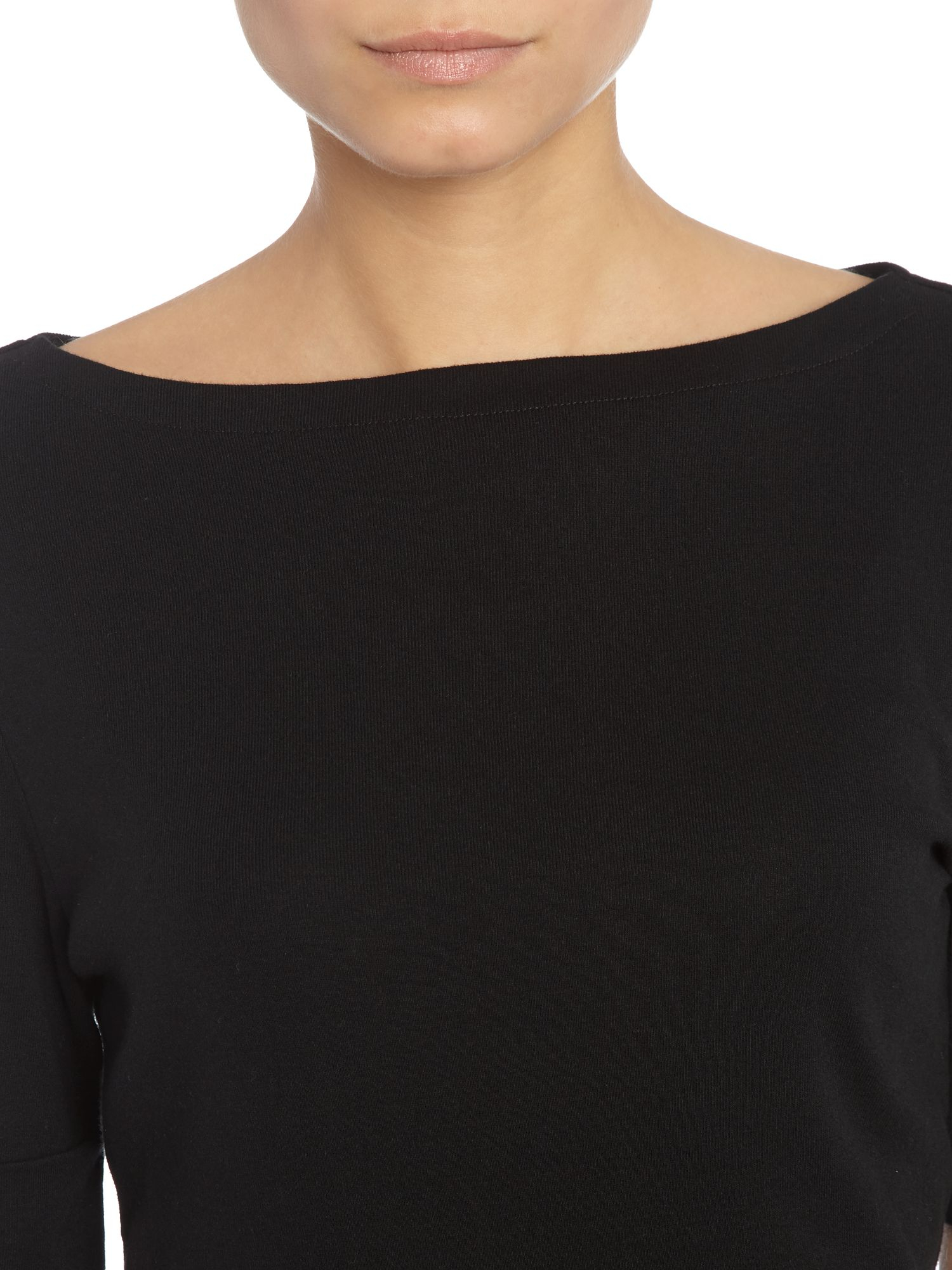 Lauren by ralph lauren Benny 3/4 Length Sleeve Boat Neck Knitted Top in