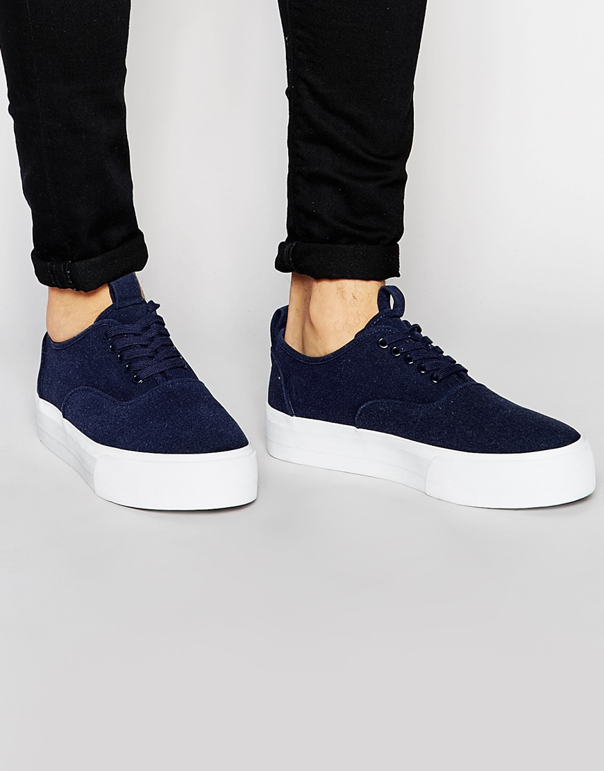 chunky slip on plimsolls