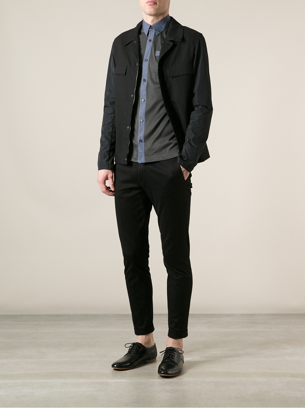 Lyst Lanvin Button Down Jacket in Black for Men