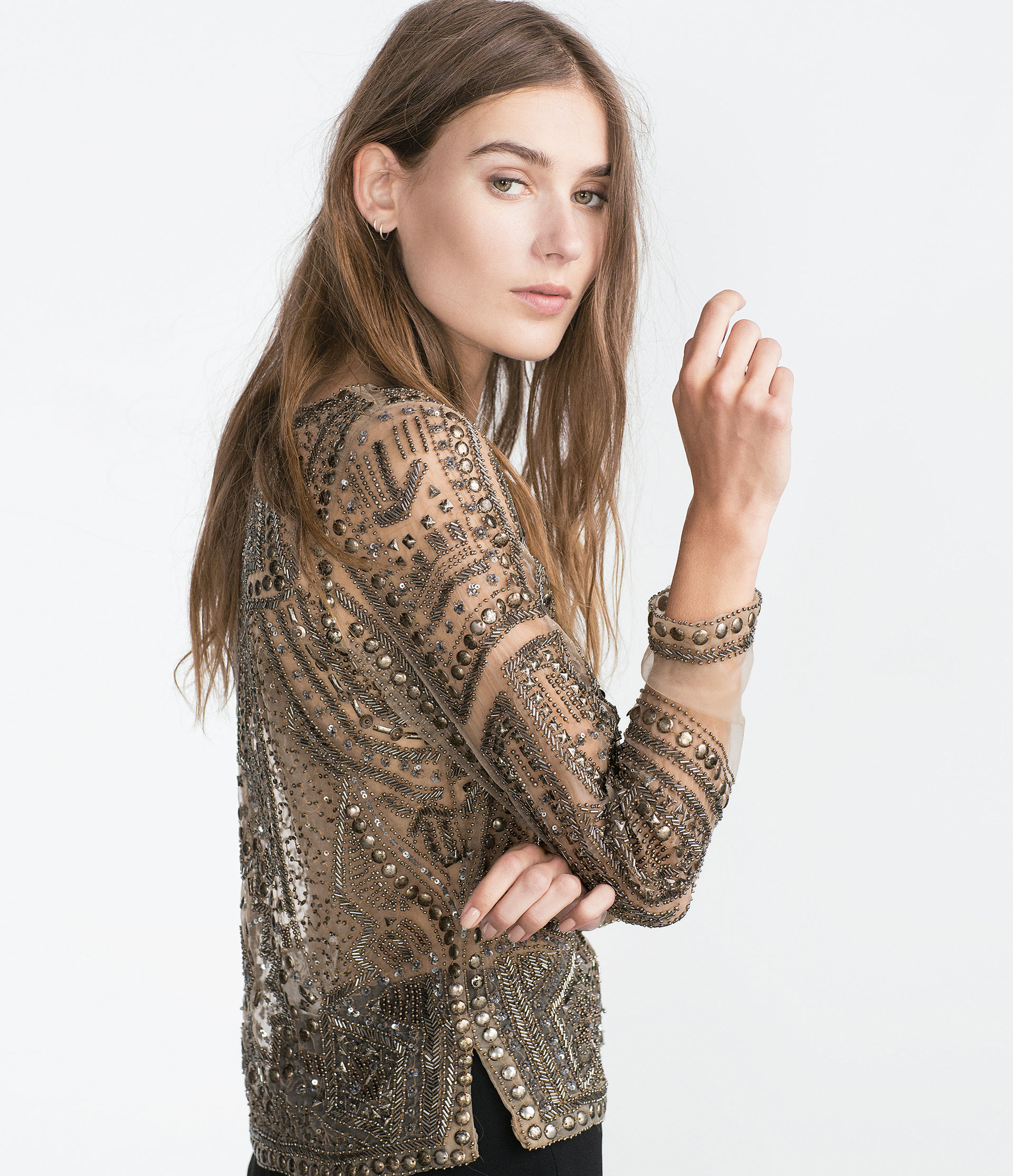 Zara Special Edition Long Sleeved Top in Transparent (only one) Lyst