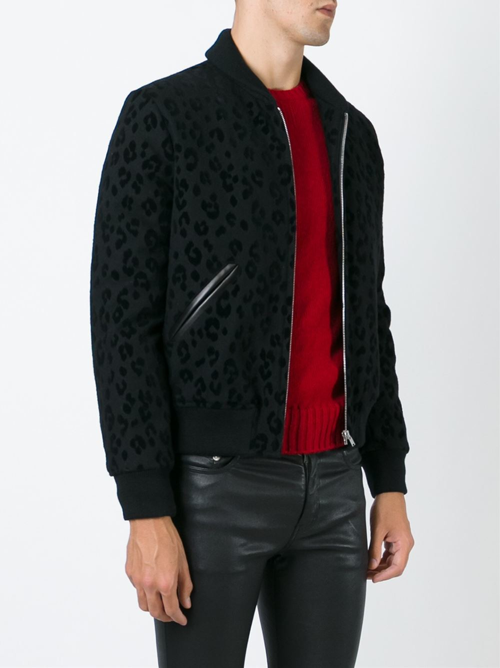 ysl leopard jacket