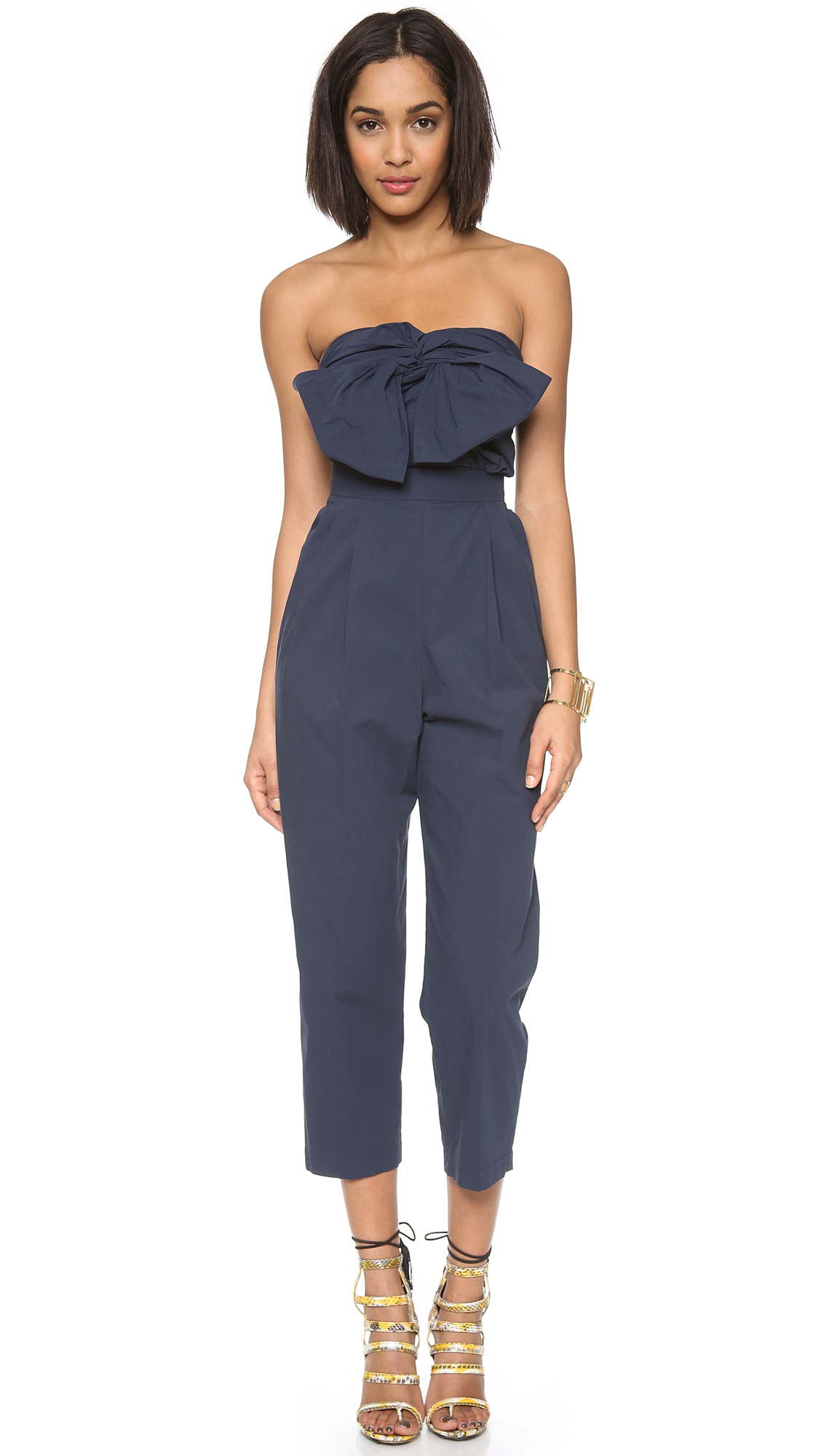 bow front jumpsuit