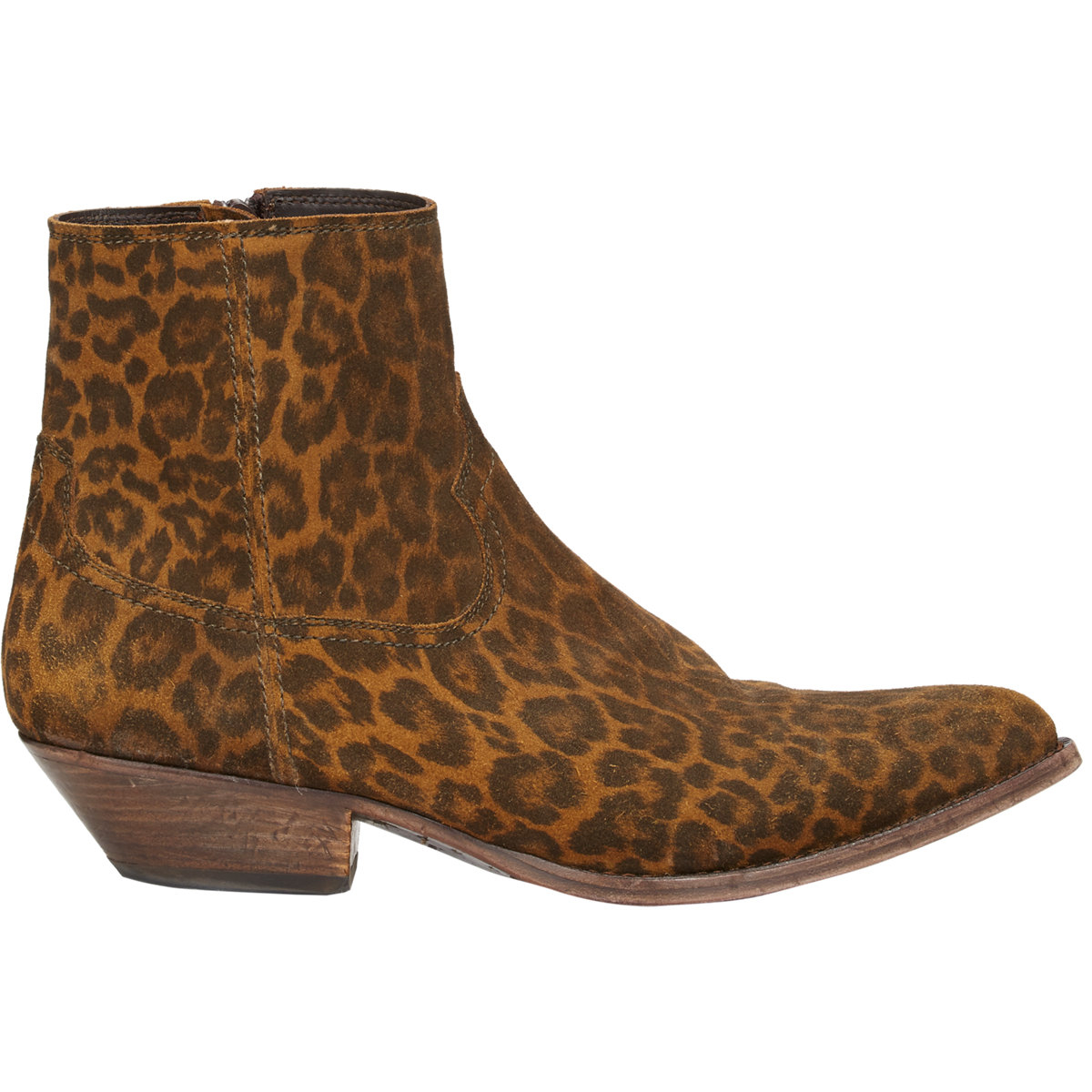 saint laurent leopard booties