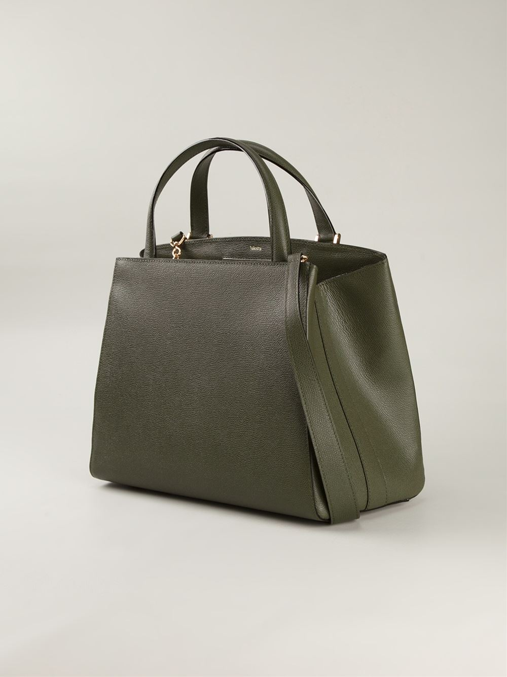 Valextra Triennale Leather Tote in Green | Lyst